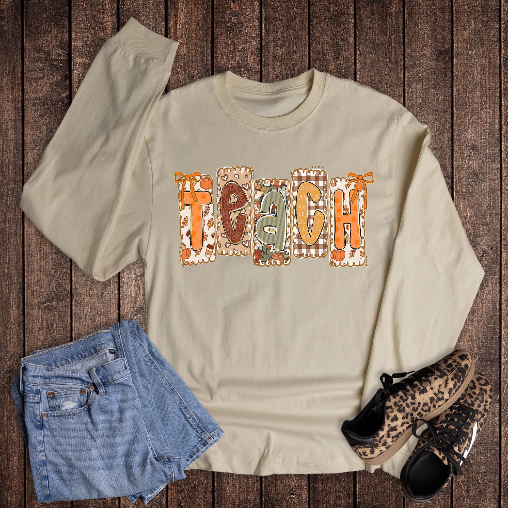 Fall Pattern Teach Long Sleeve