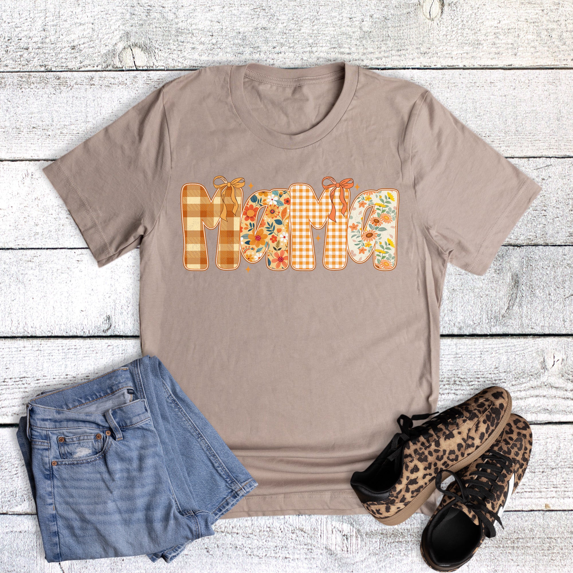 Fall Patterned Check Mama