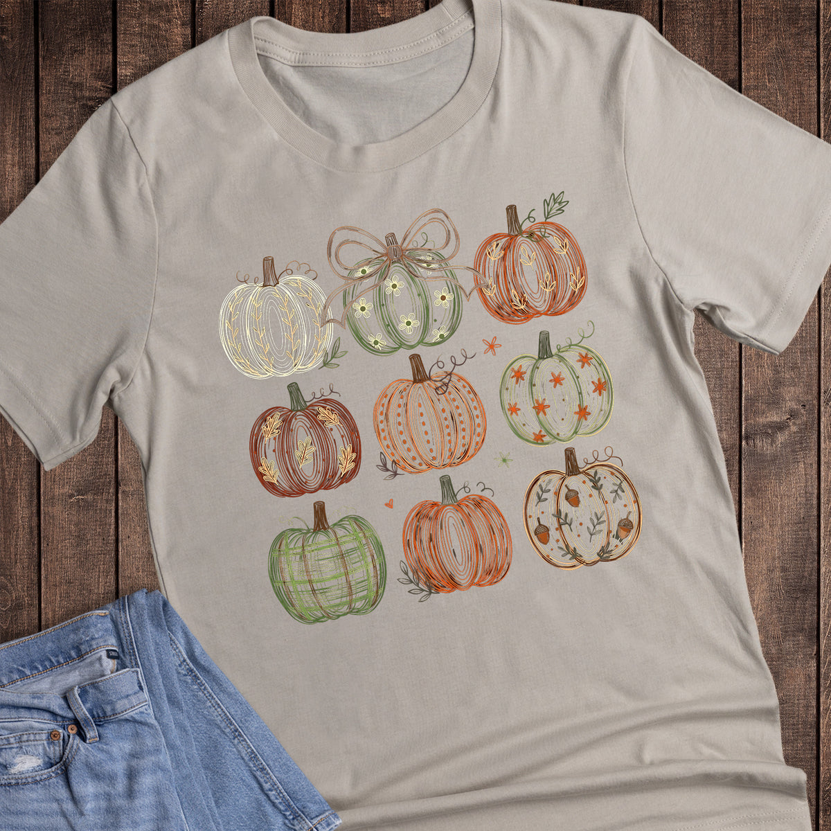 Fall Patterned Pumpkin Grid