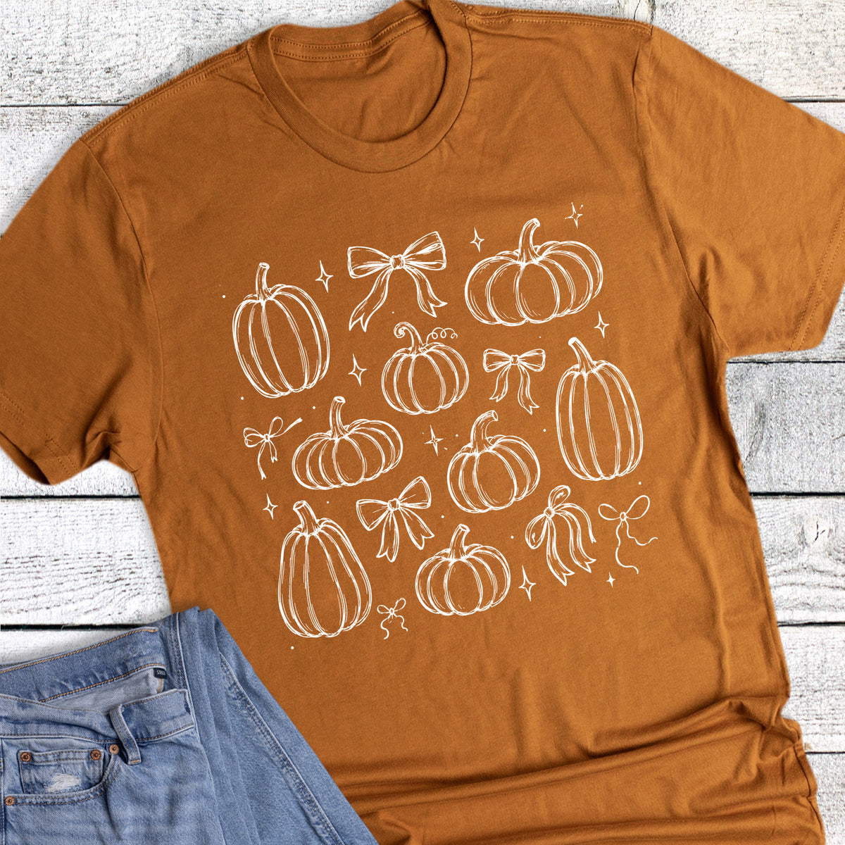 Fall Pumpkin and Bows Doodles