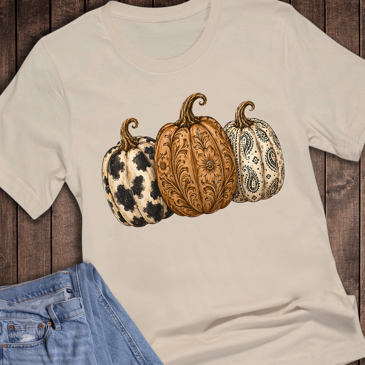 Fall Pumpkin Western Trio