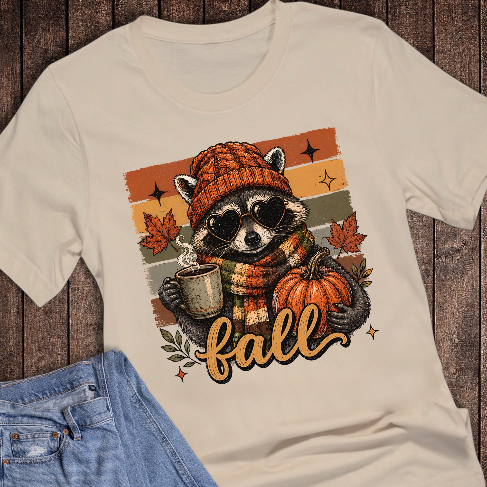 Fall Raccoon Coffee Pumpkin