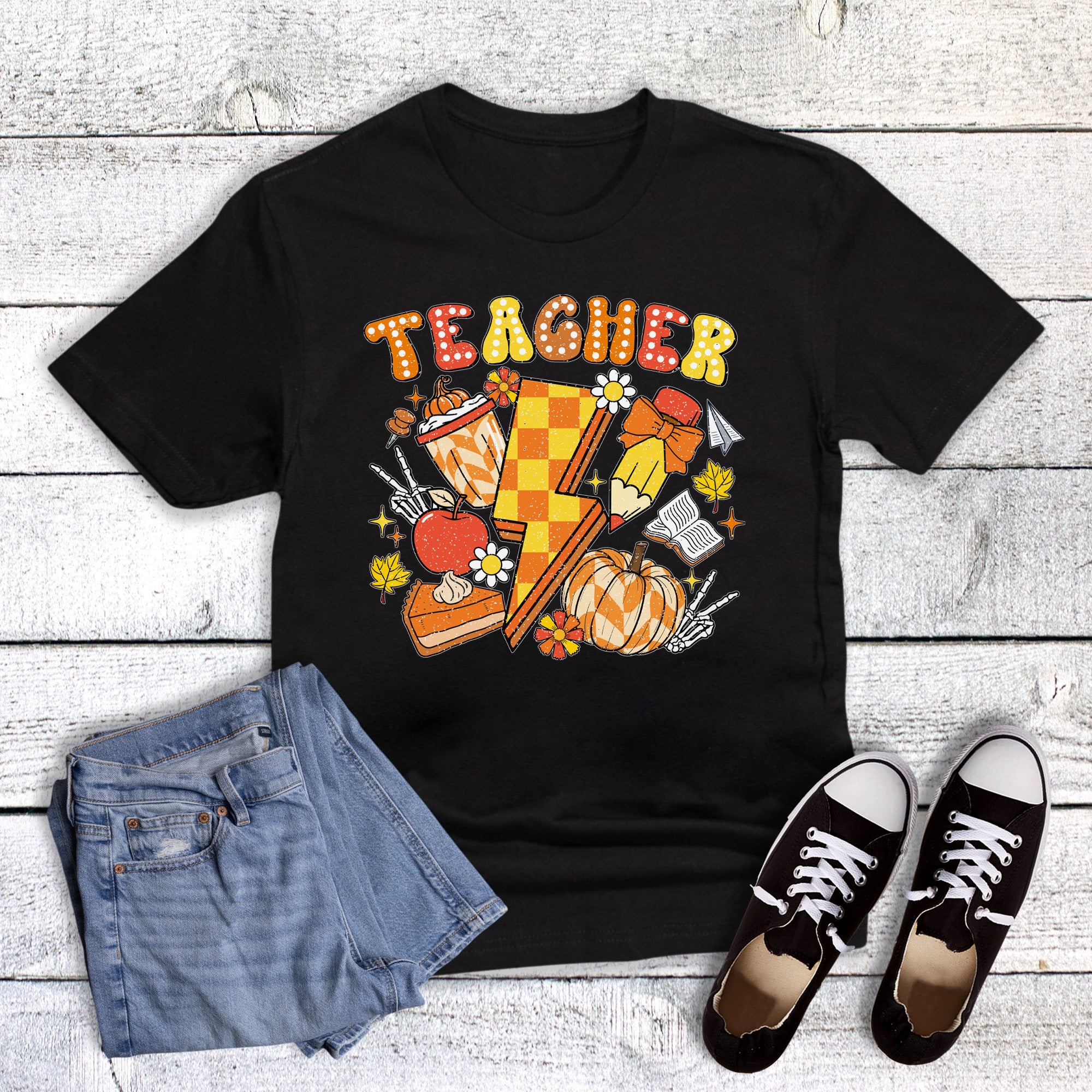 Fall Teacher Lightning Bolt
