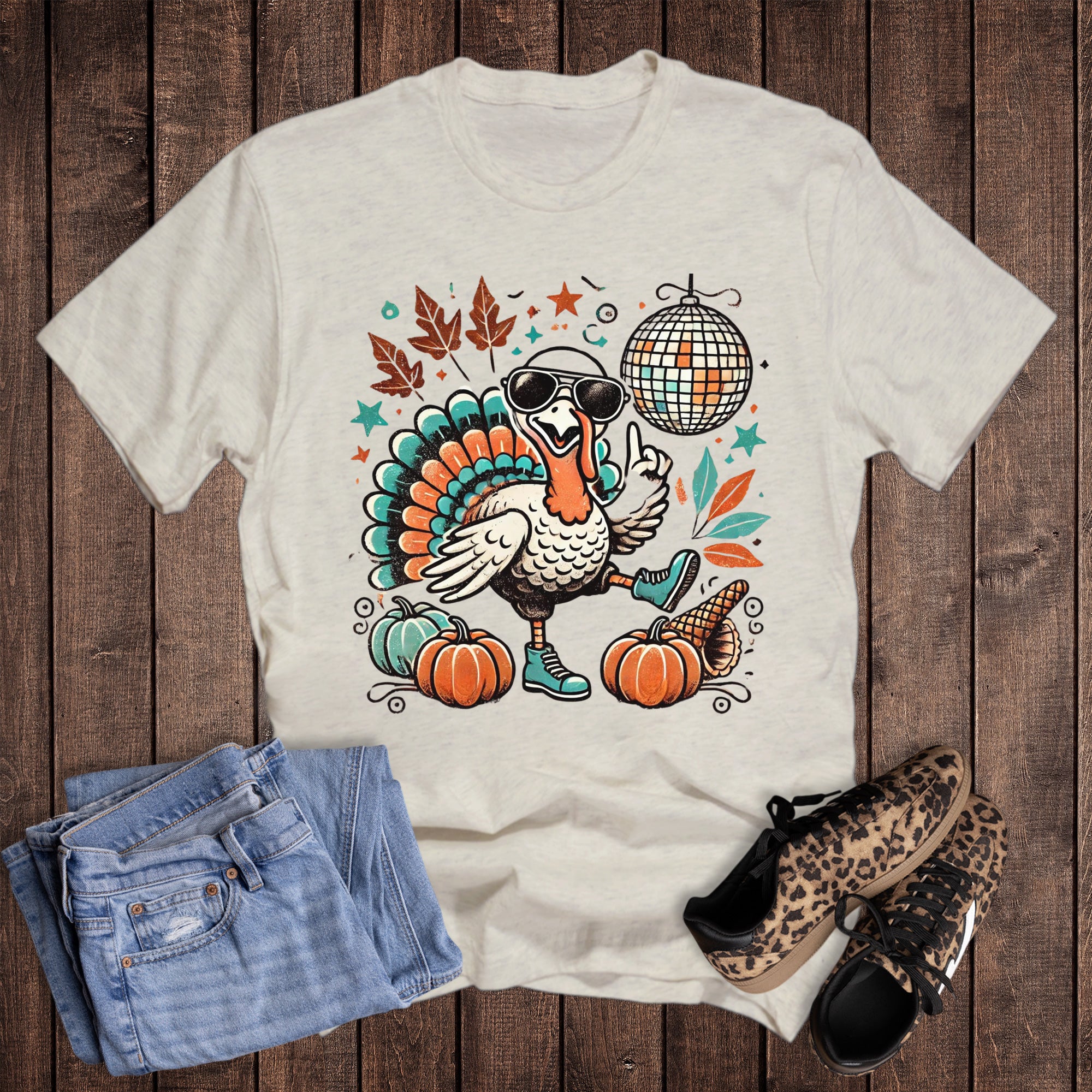 Fall Turkey Disco and Pumpkins