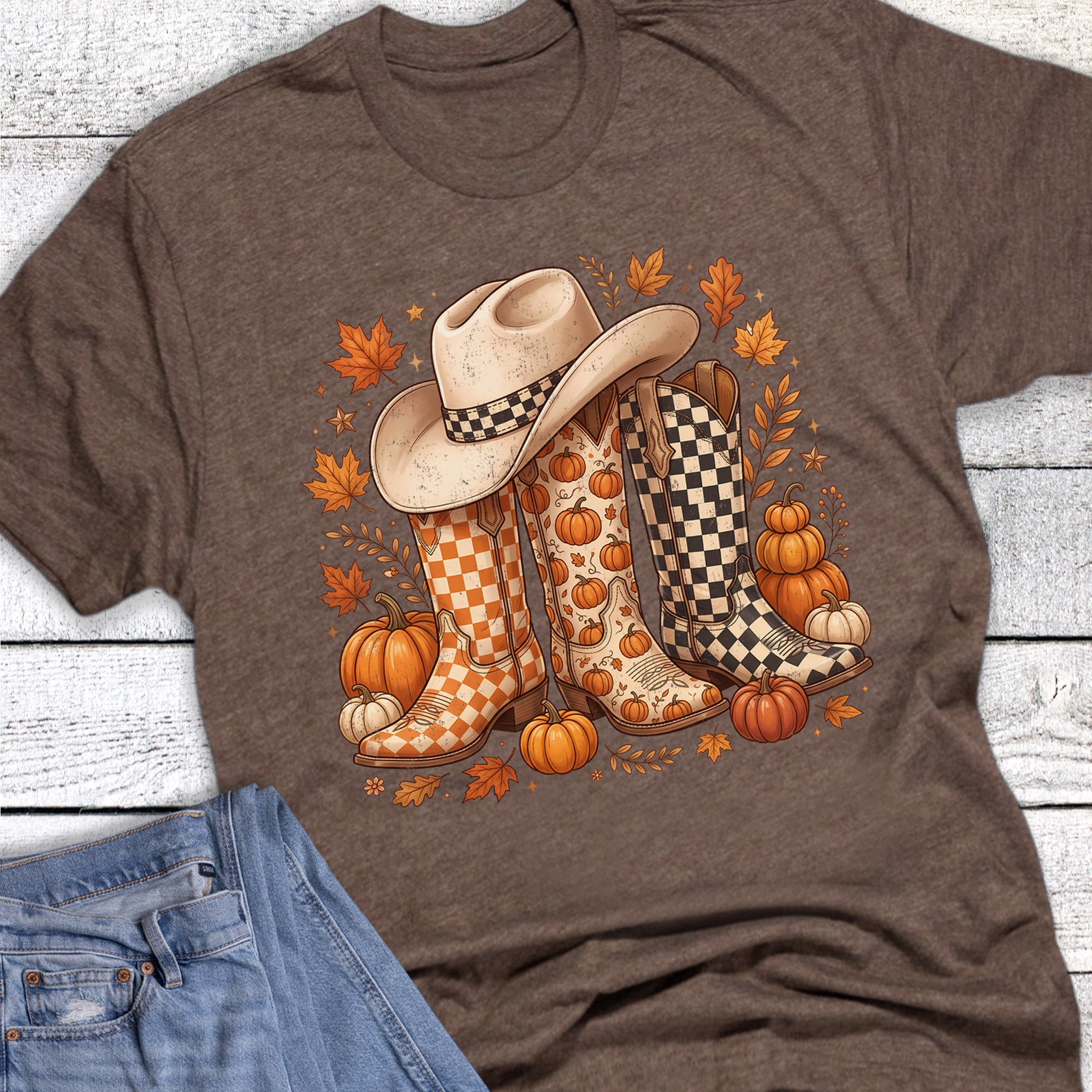 Fall Western Boots and Cowboy Hat