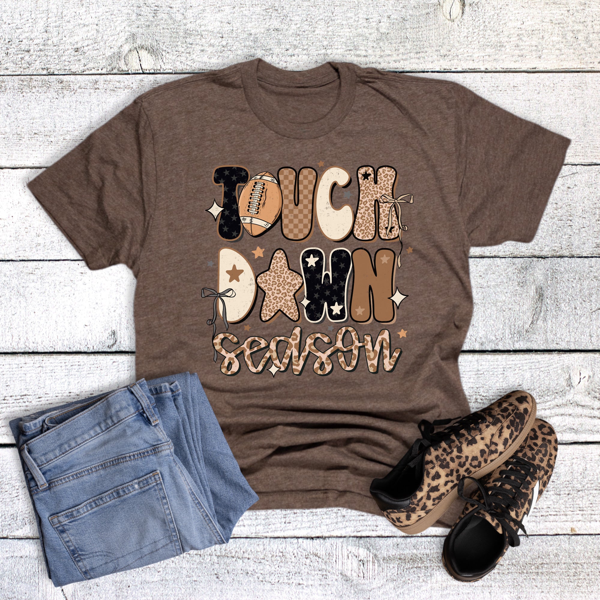 Football Check Leopard Star Toudown Season