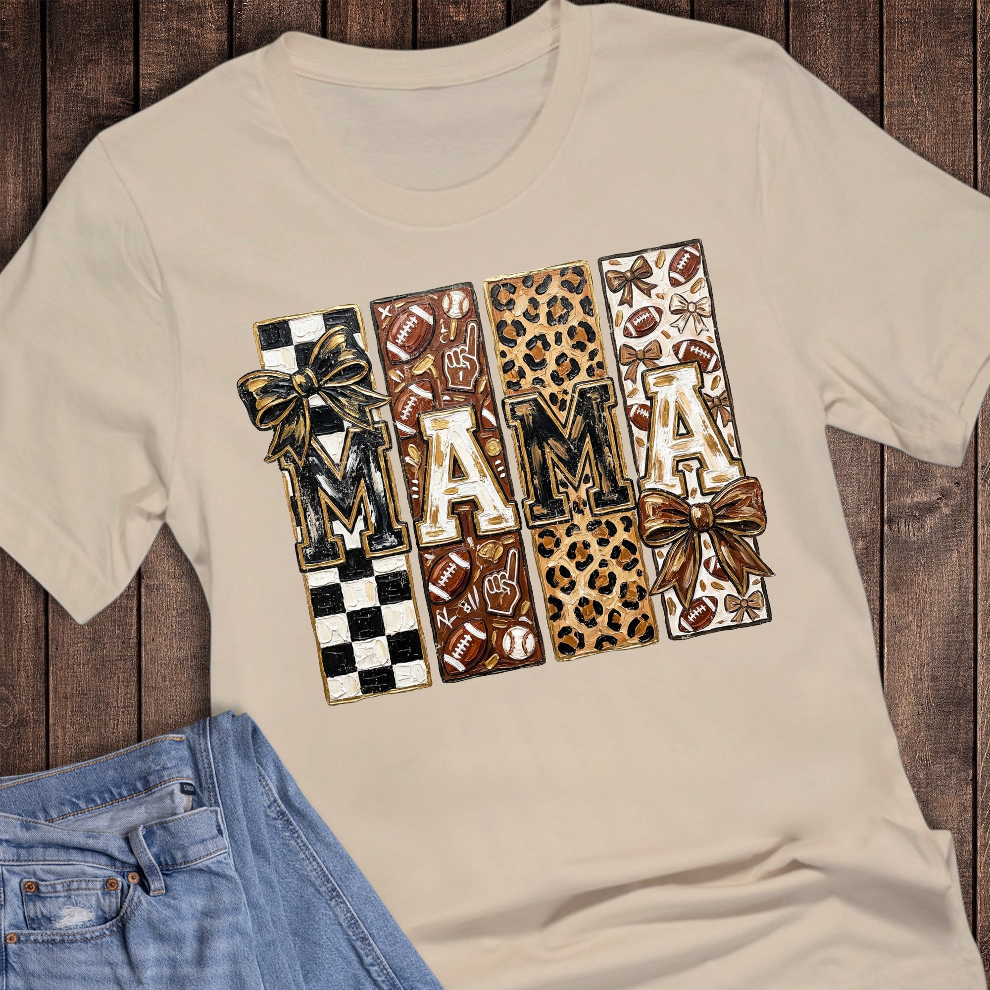 Football Mama Check Leopard
