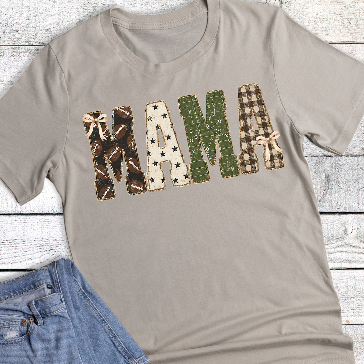 Football Mama Letters Field