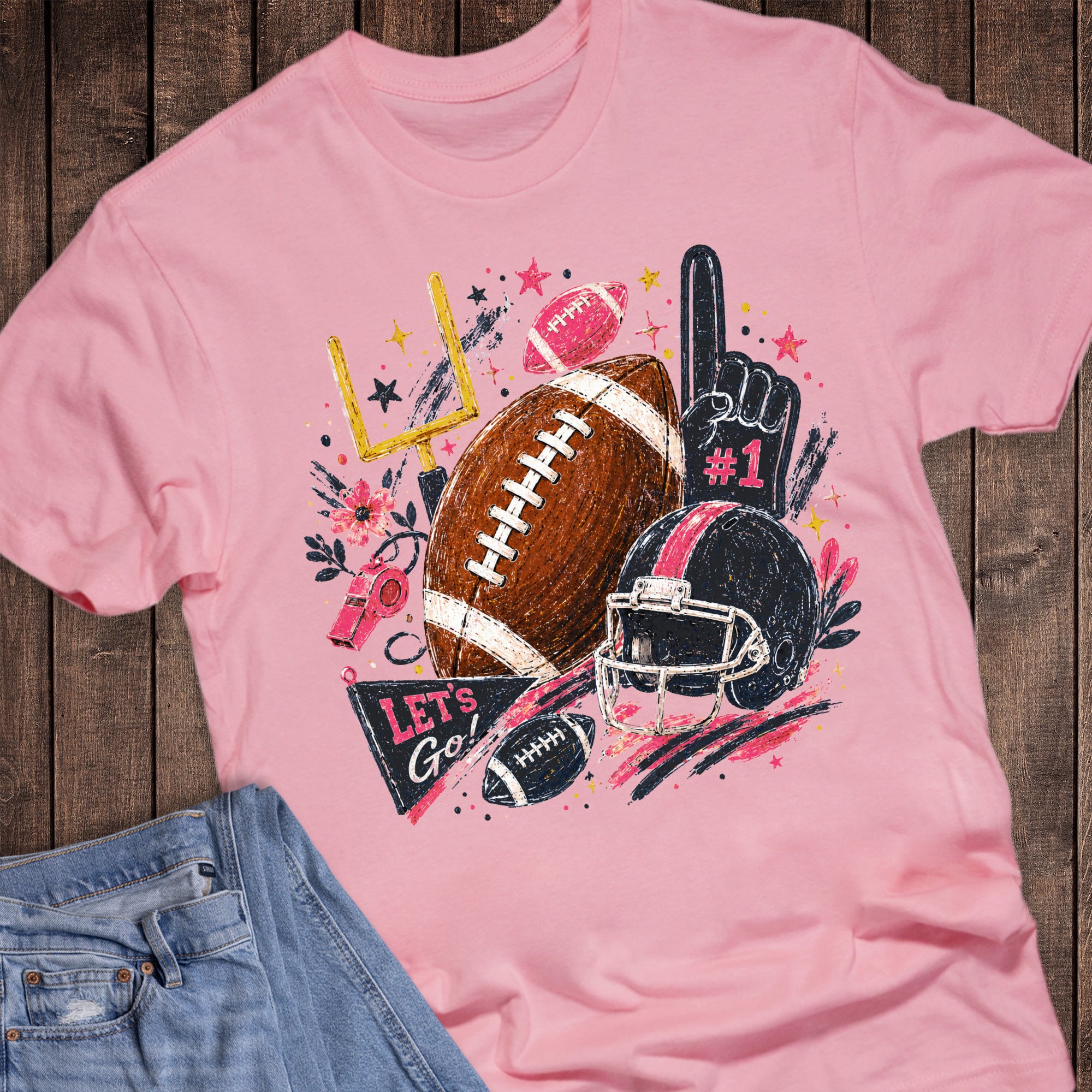 Football Pink Out Breast Cancer Helmet Finger