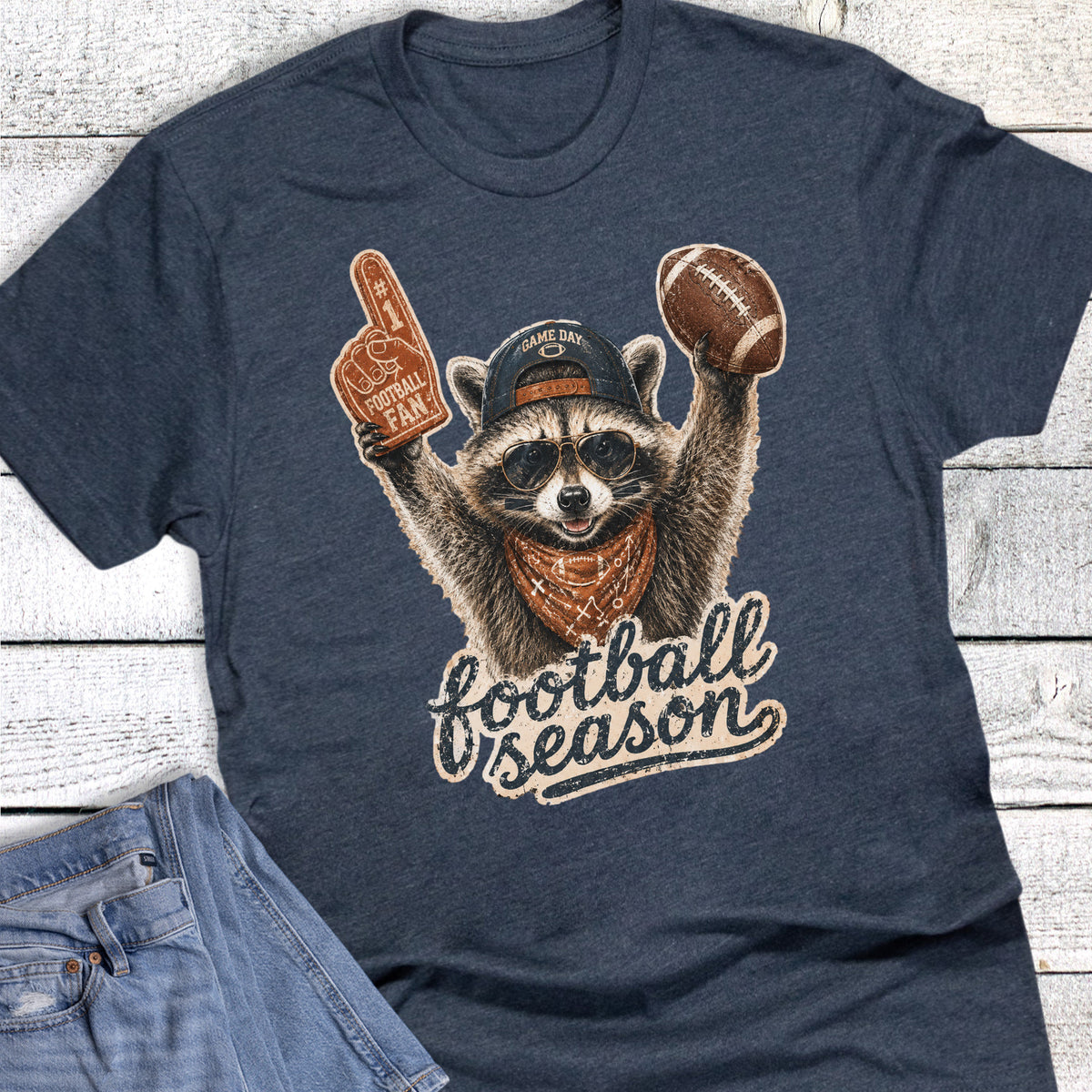 Football Season Raccoon Foam Finger