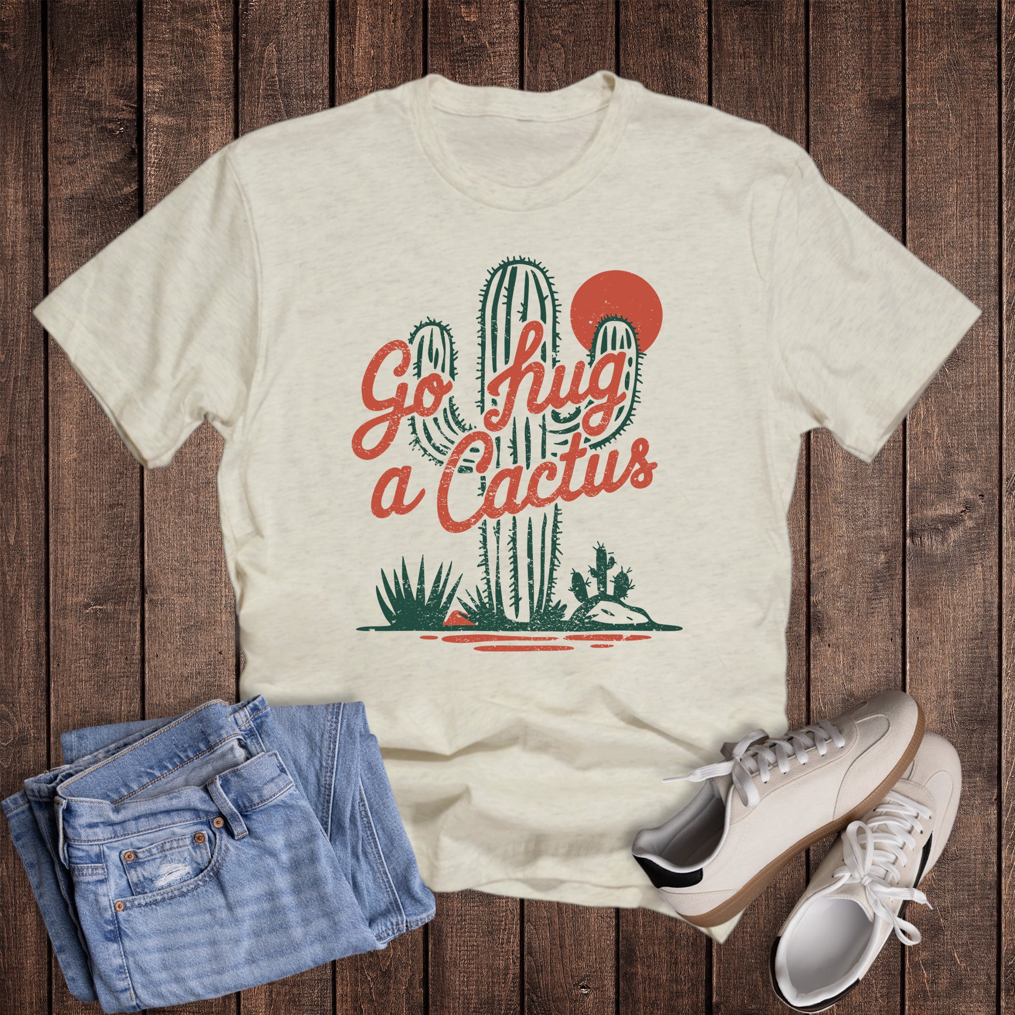 Funny Go Hug a Cactus