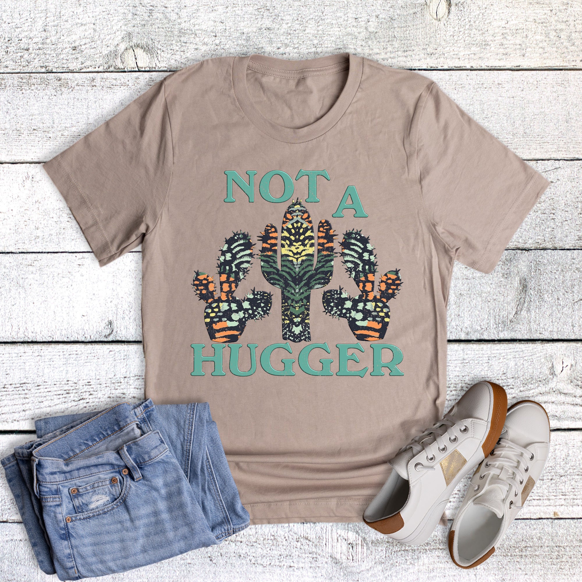Funny Not a Hugger Cactus