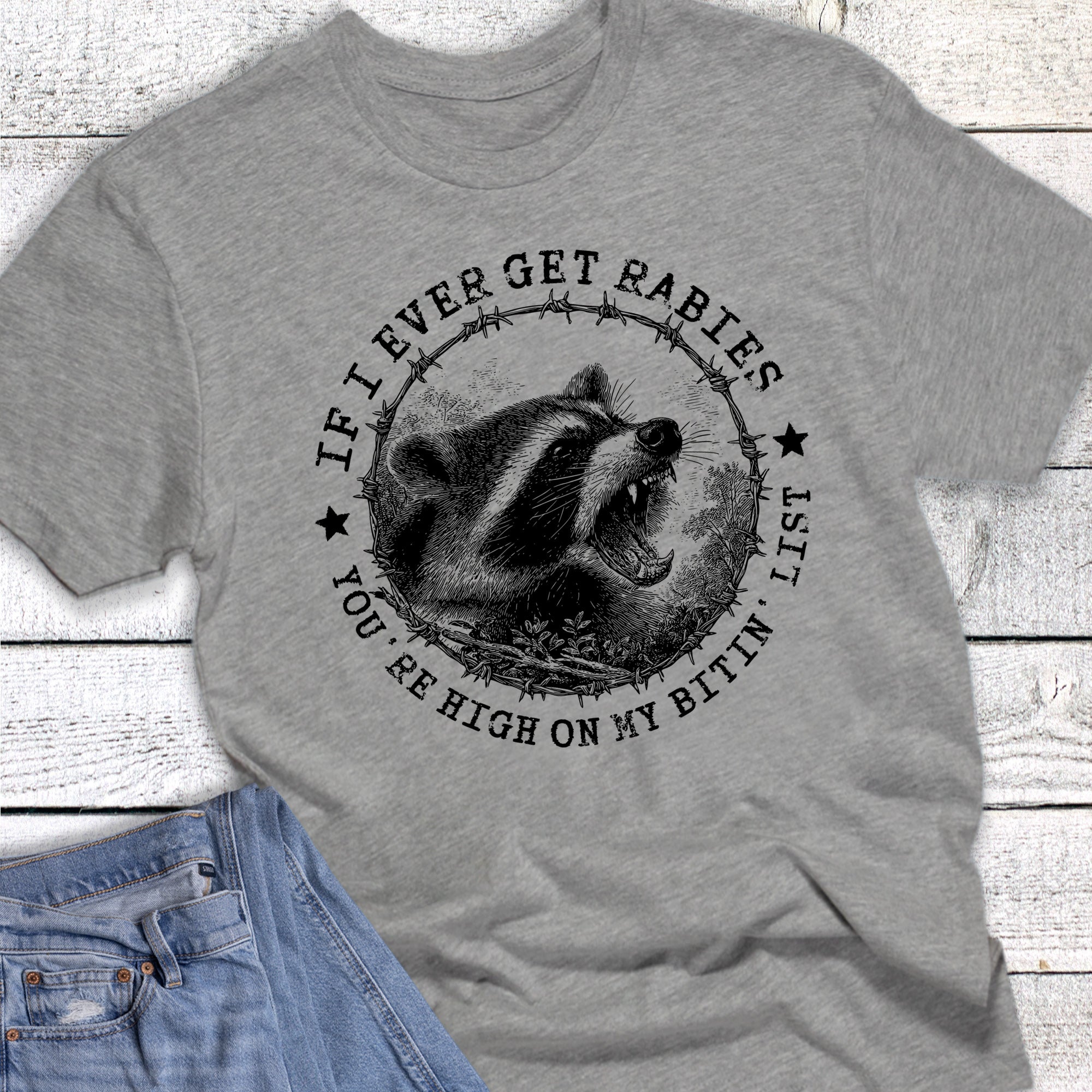 Funny Rabies High on Bitin' List Raccoon