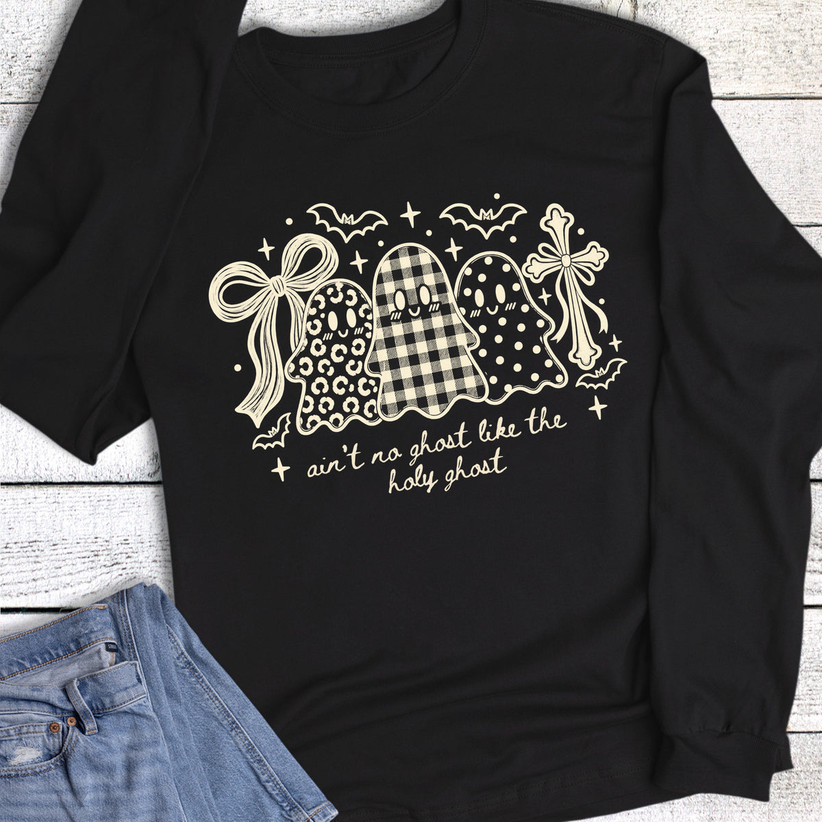 Halloween Faith No Ghost Like the Holy Ghost Long Sleeve