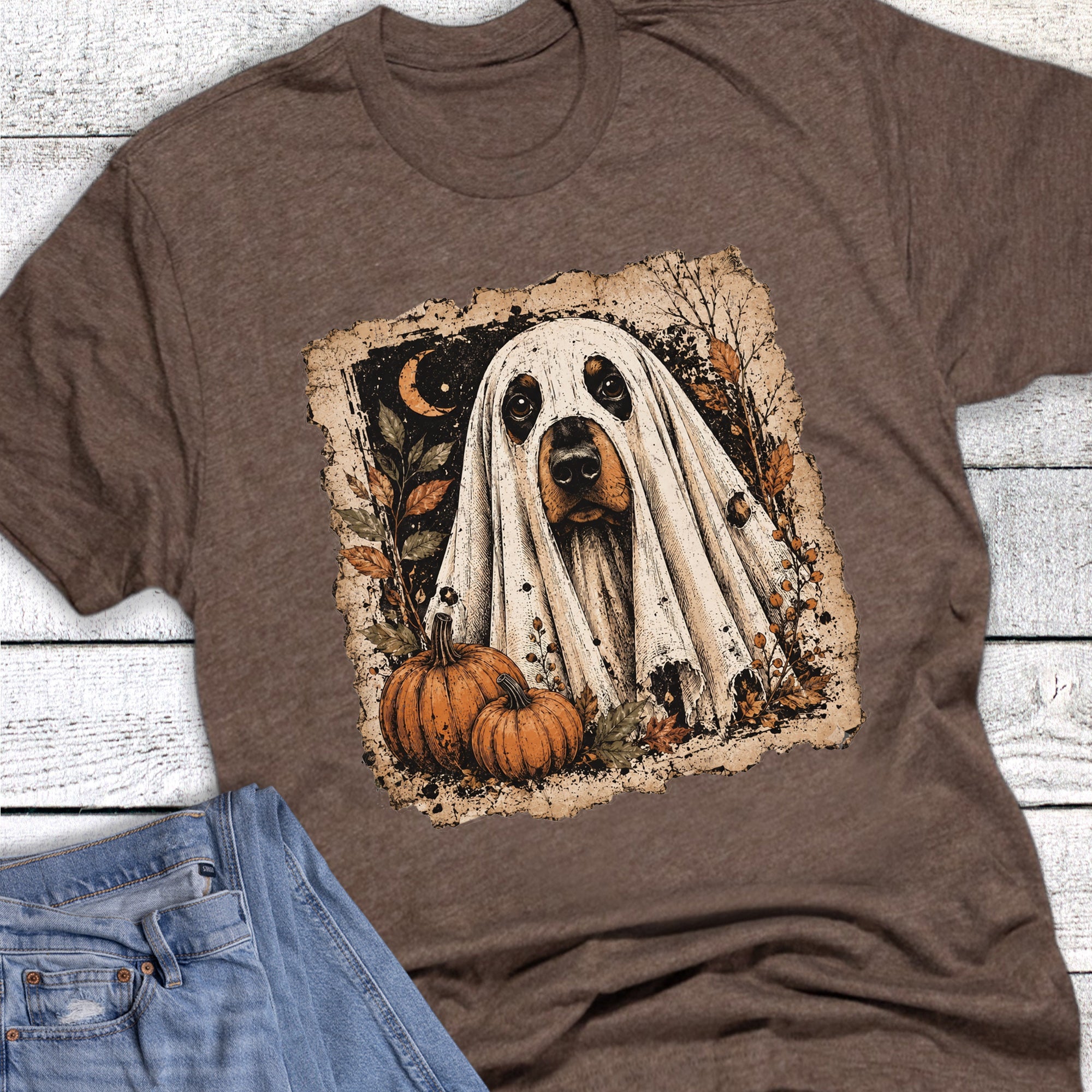 Halloween Ghost Dog Pumpkins