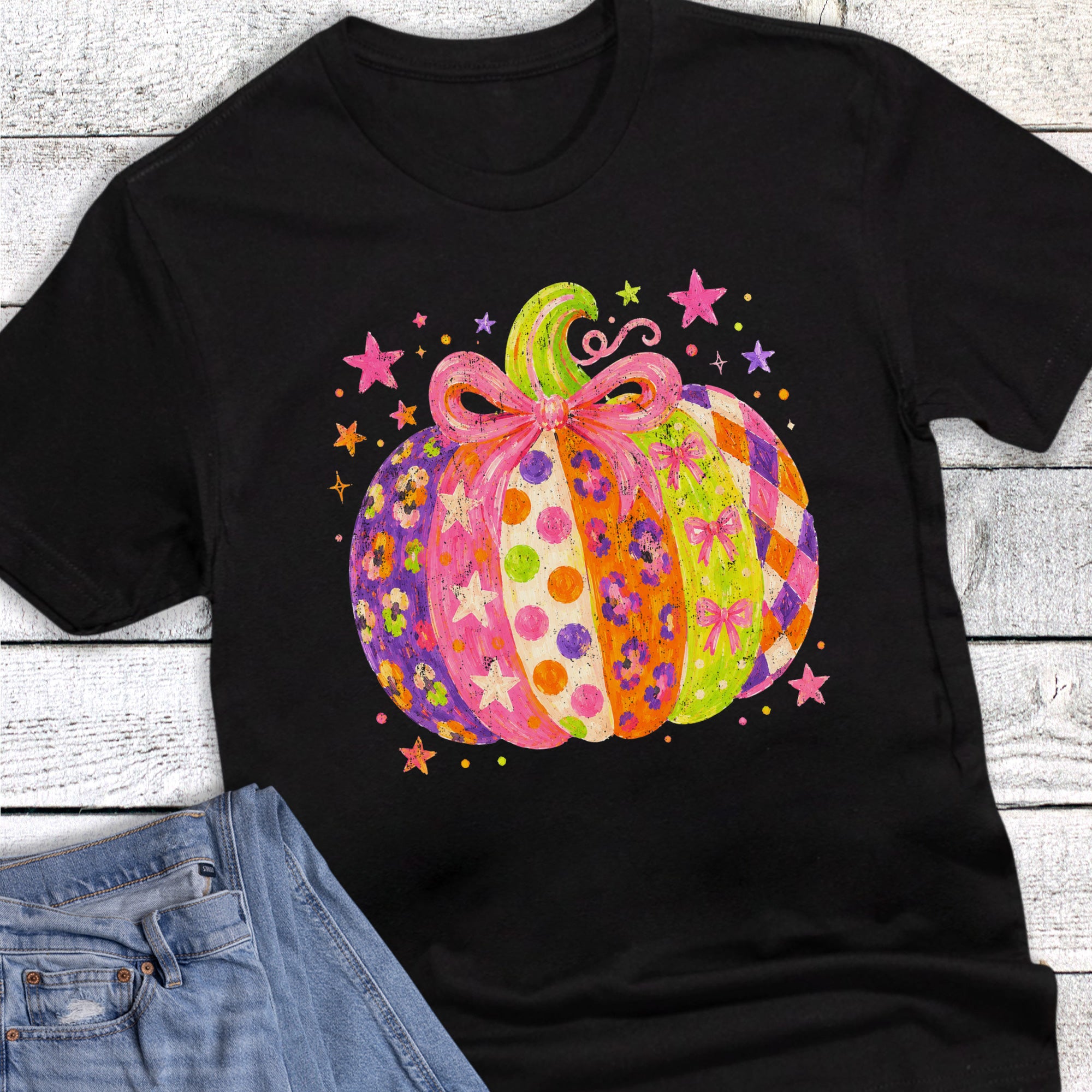 Halloween Leopard Bright Bow Pumpkin