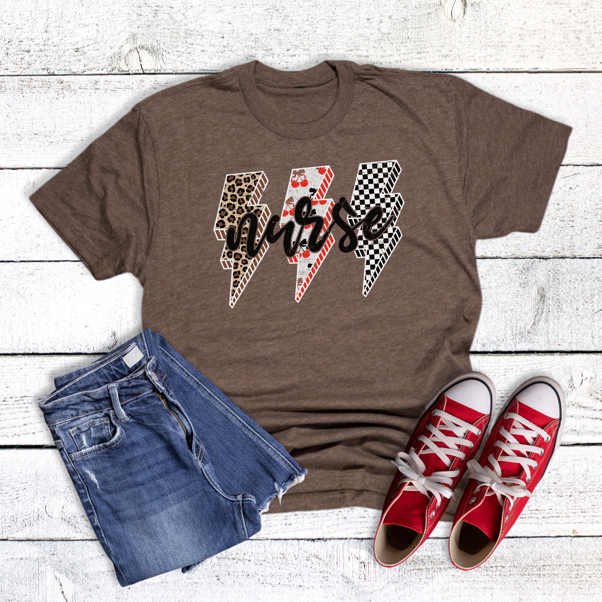 Leopard Cherry Checkered Nurse
