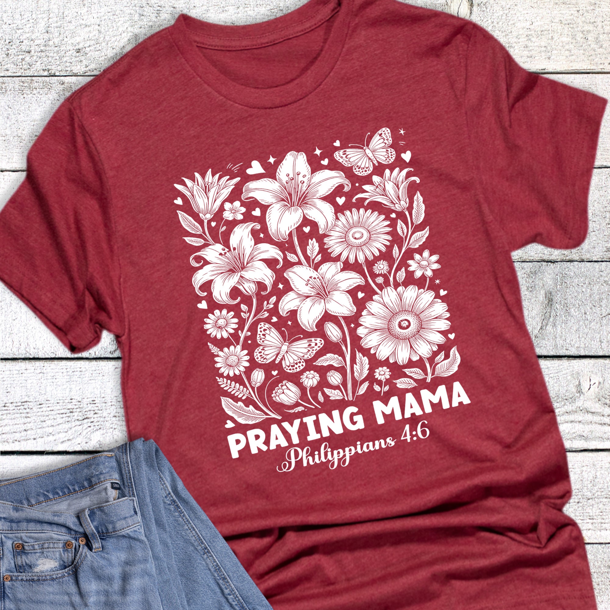 Mom Praying Mama Philippians Faith