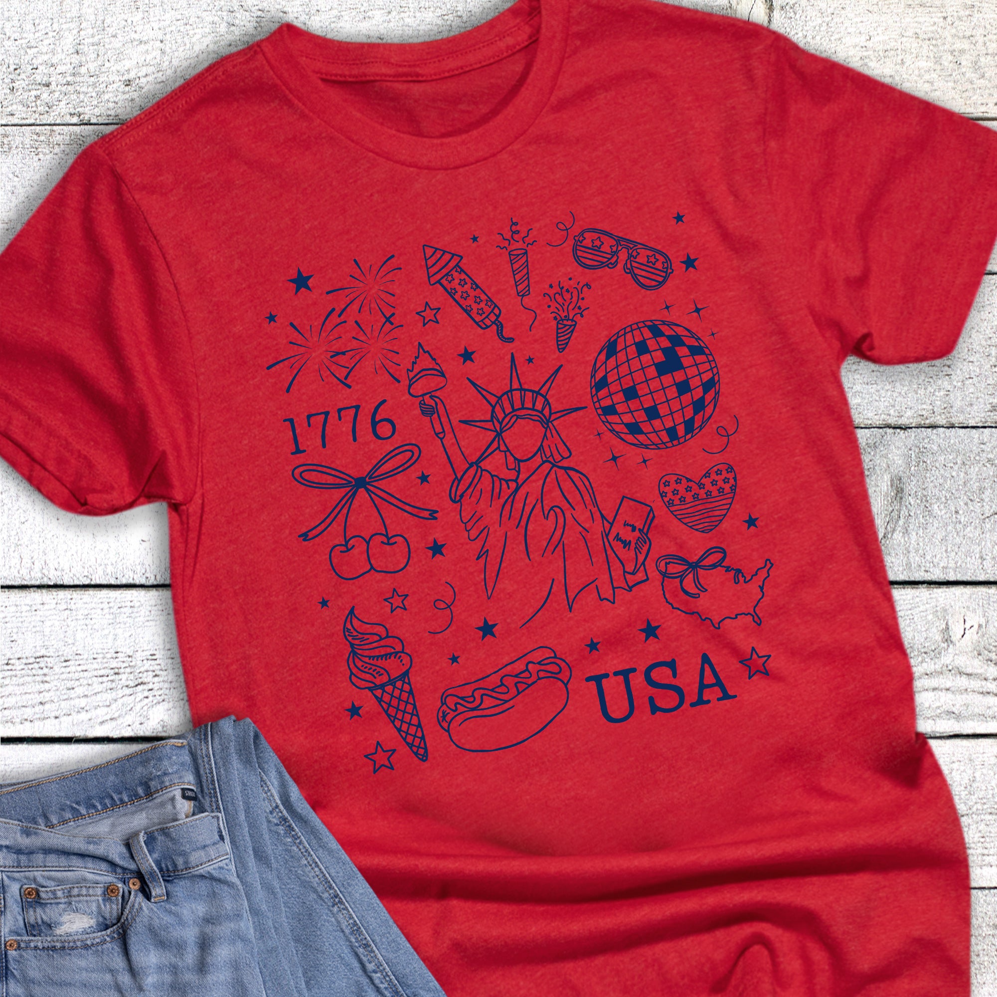 Patriotic 1776 Doodles