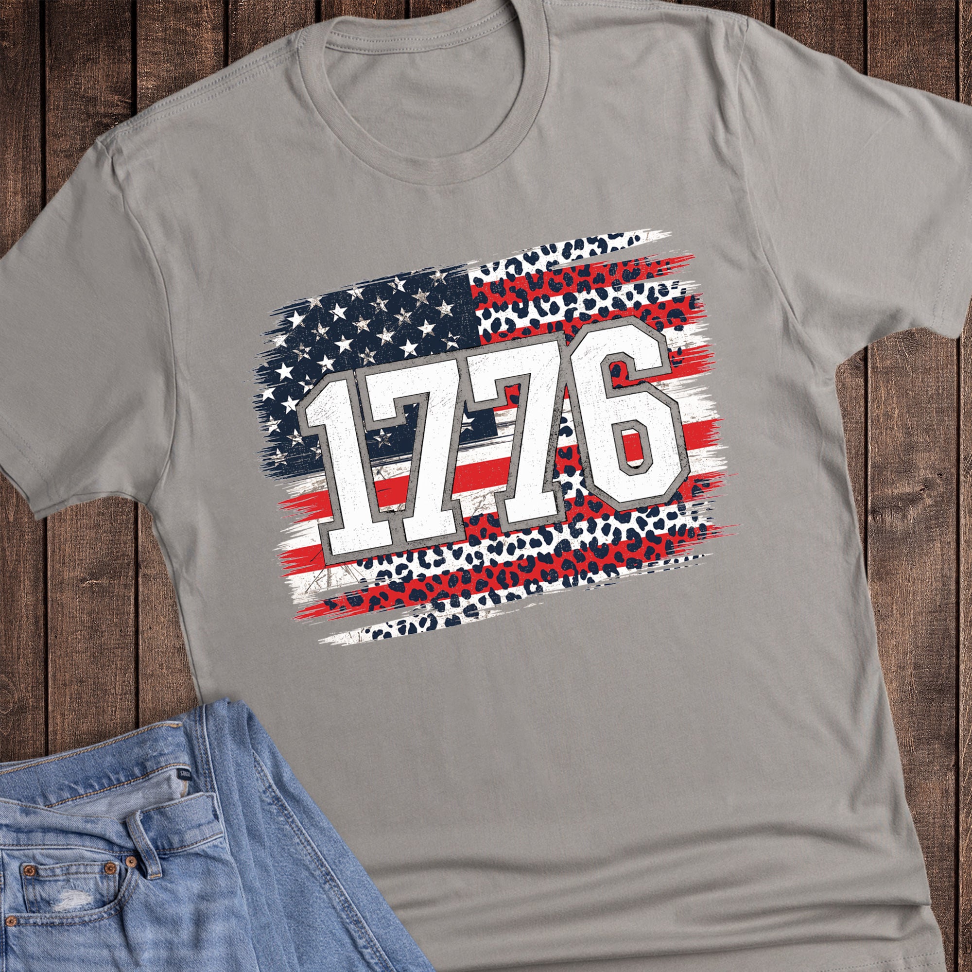 Patriotic 1776 Leopard Flag