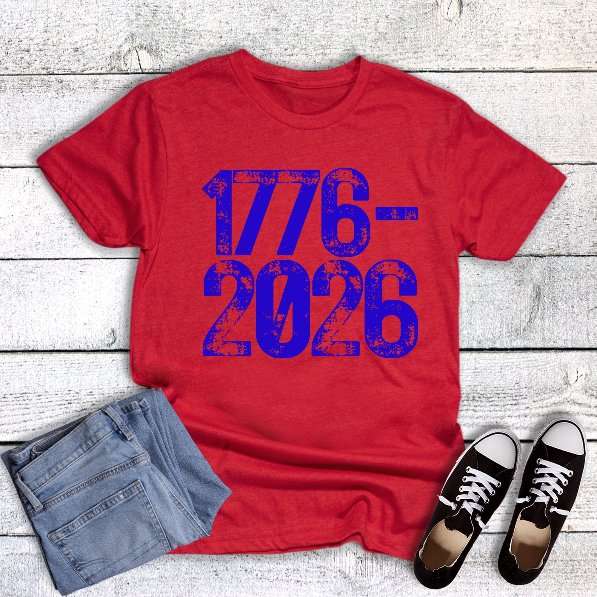 Patriotic 250th Anniversary 1776-2026 Graphic Tee