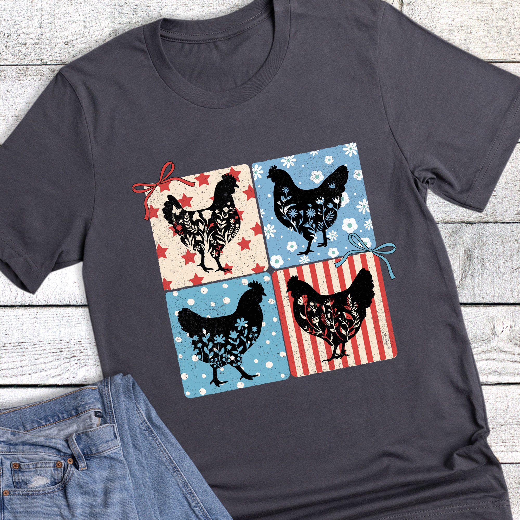 Patriotic Chicken Squares