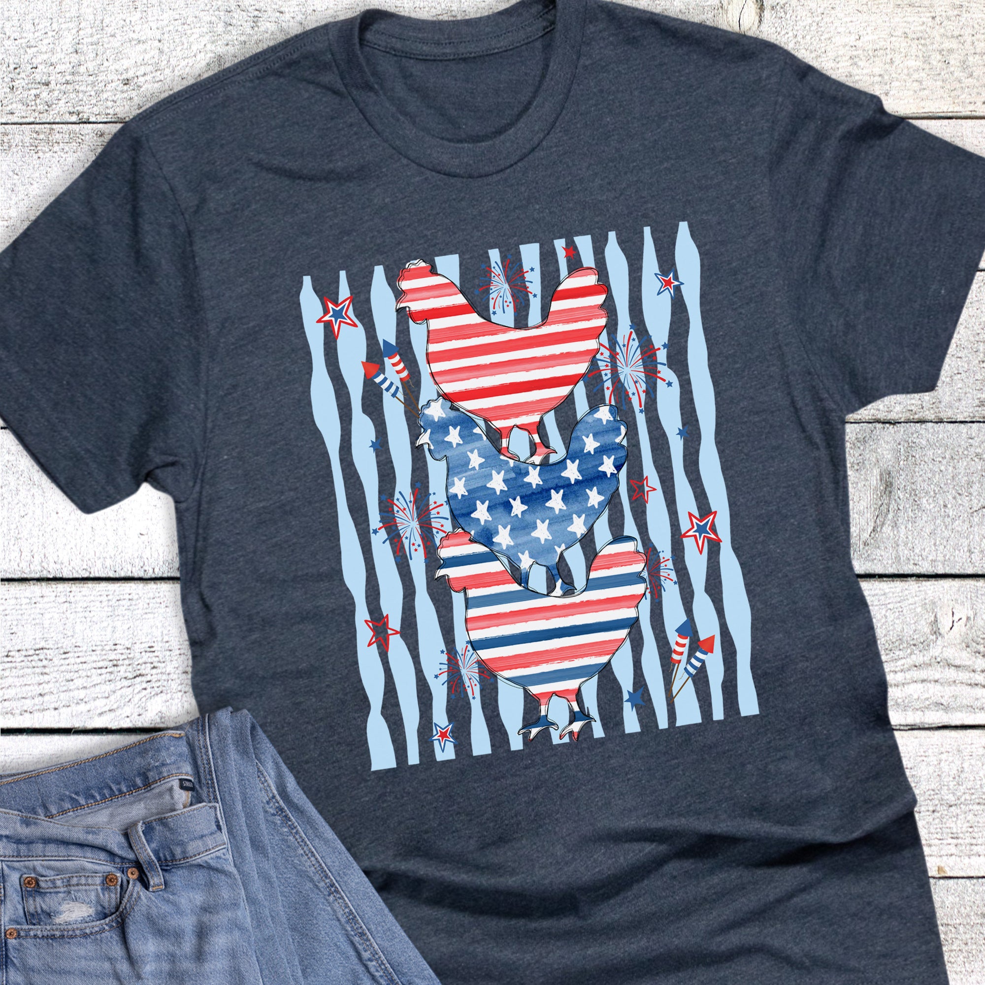 Patriotic Chicken Stack