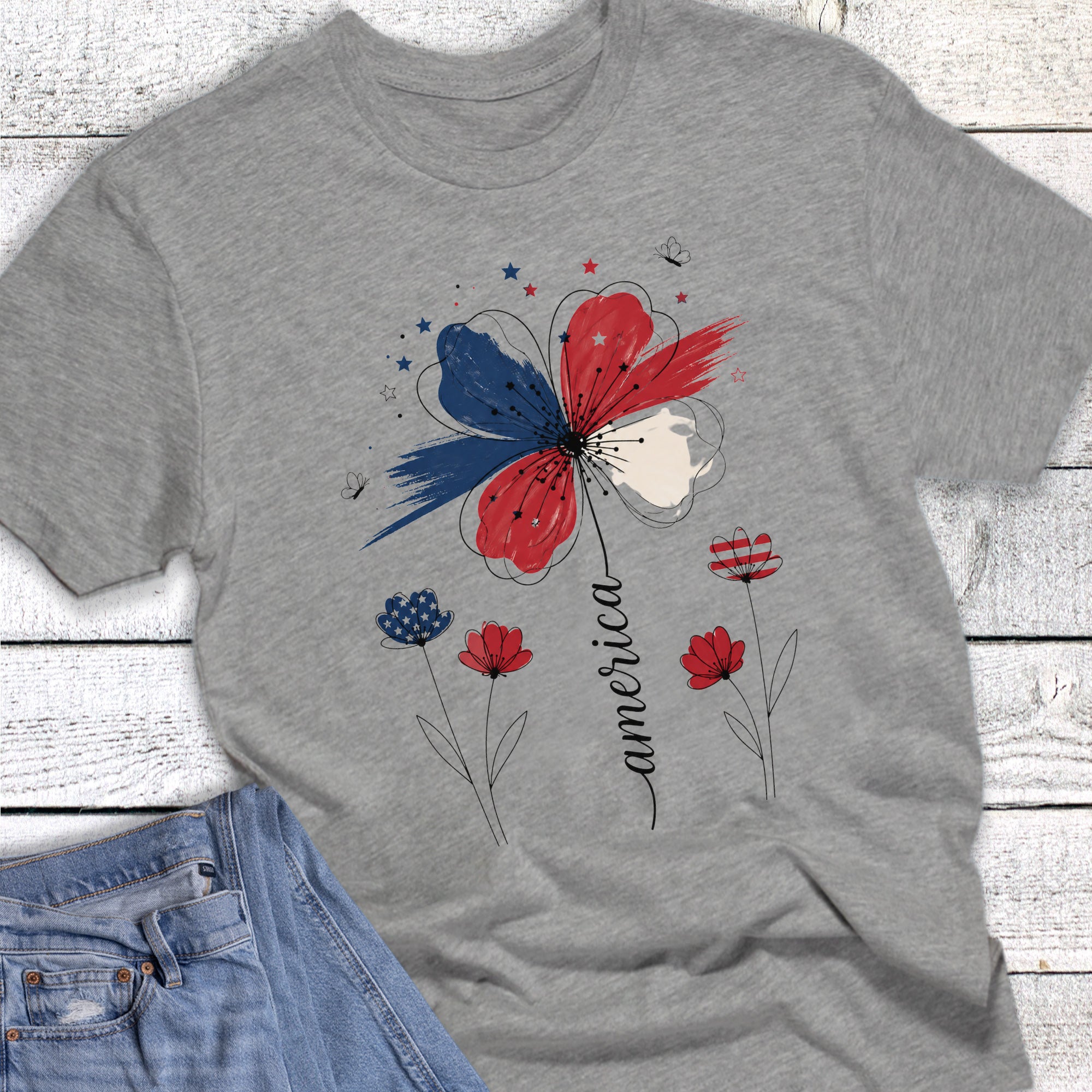 Patriotic Flowers America
