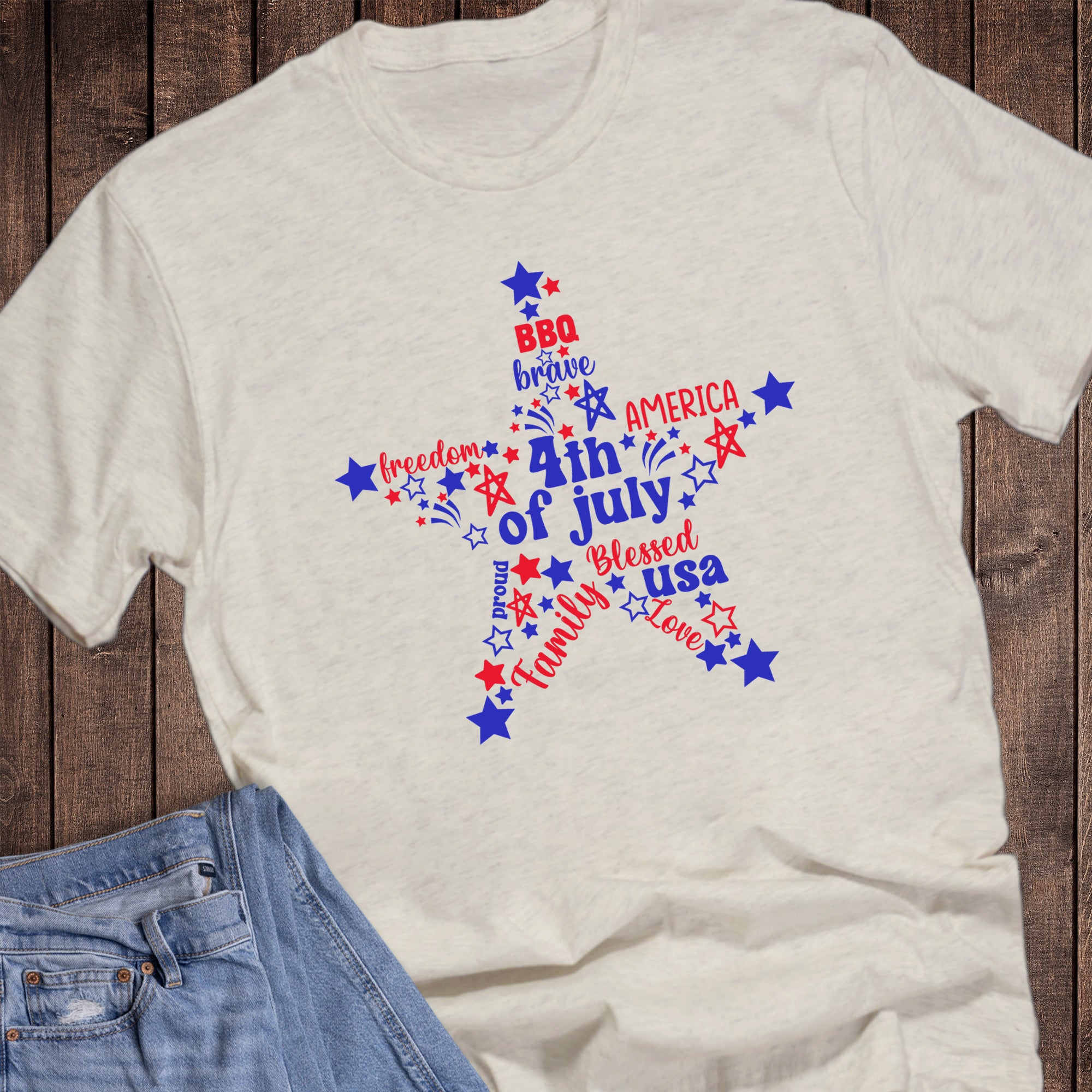 Patriotic Freedom Family America Star