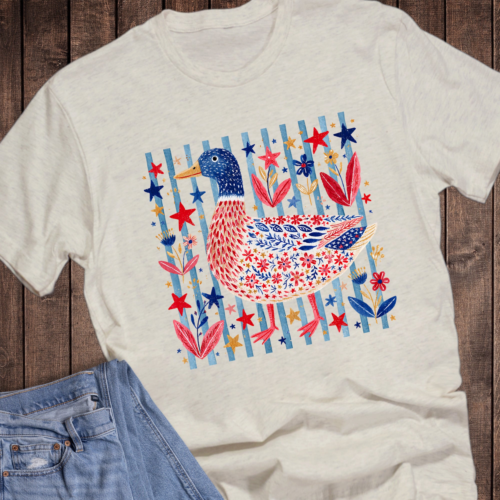 Patriotic Mallard Duck Stripes
