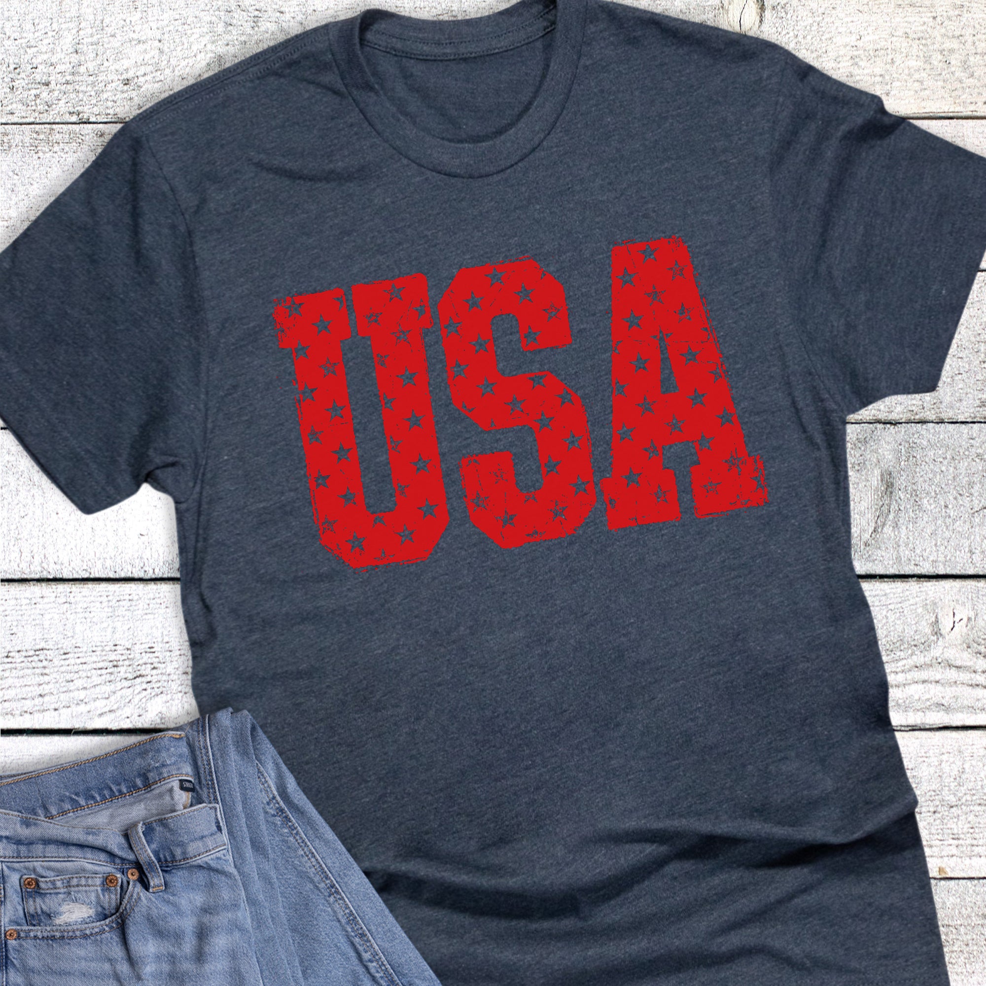 Patriotic USA Stars Block
