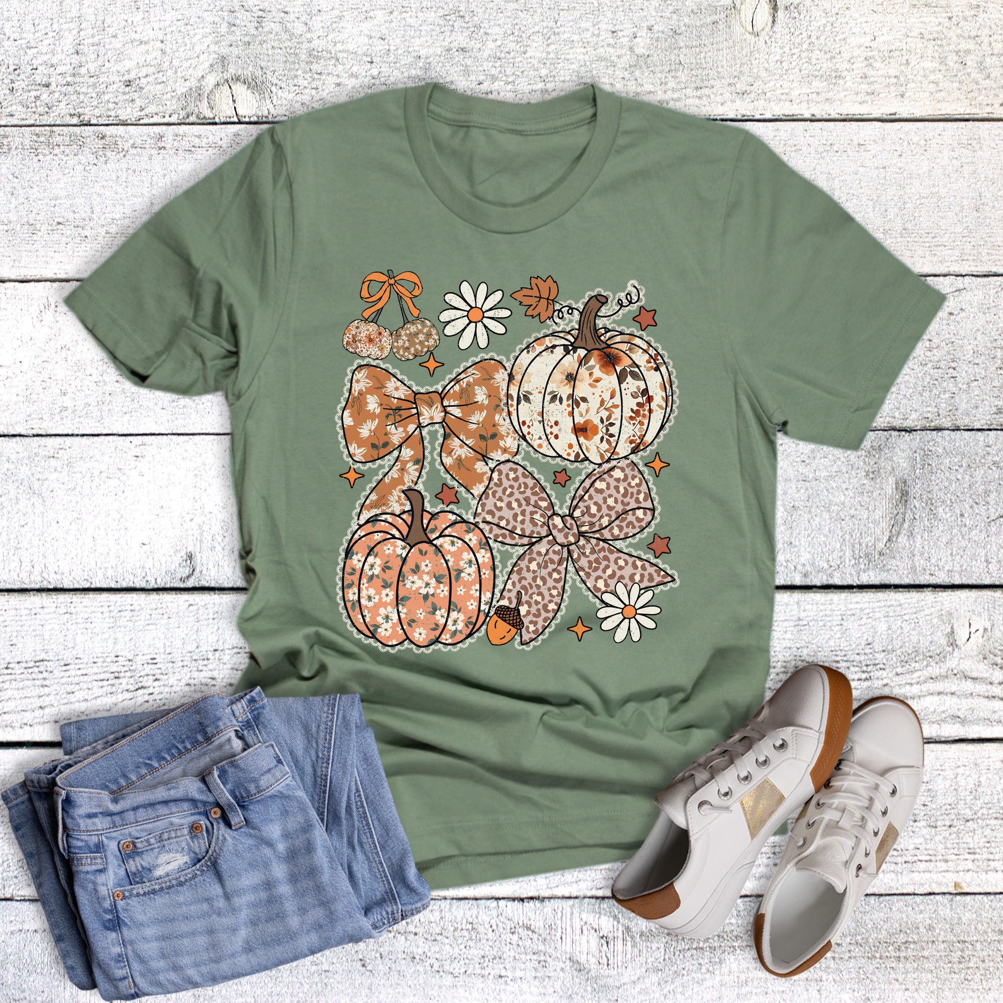 Pumpkin Bow Cherry Collage