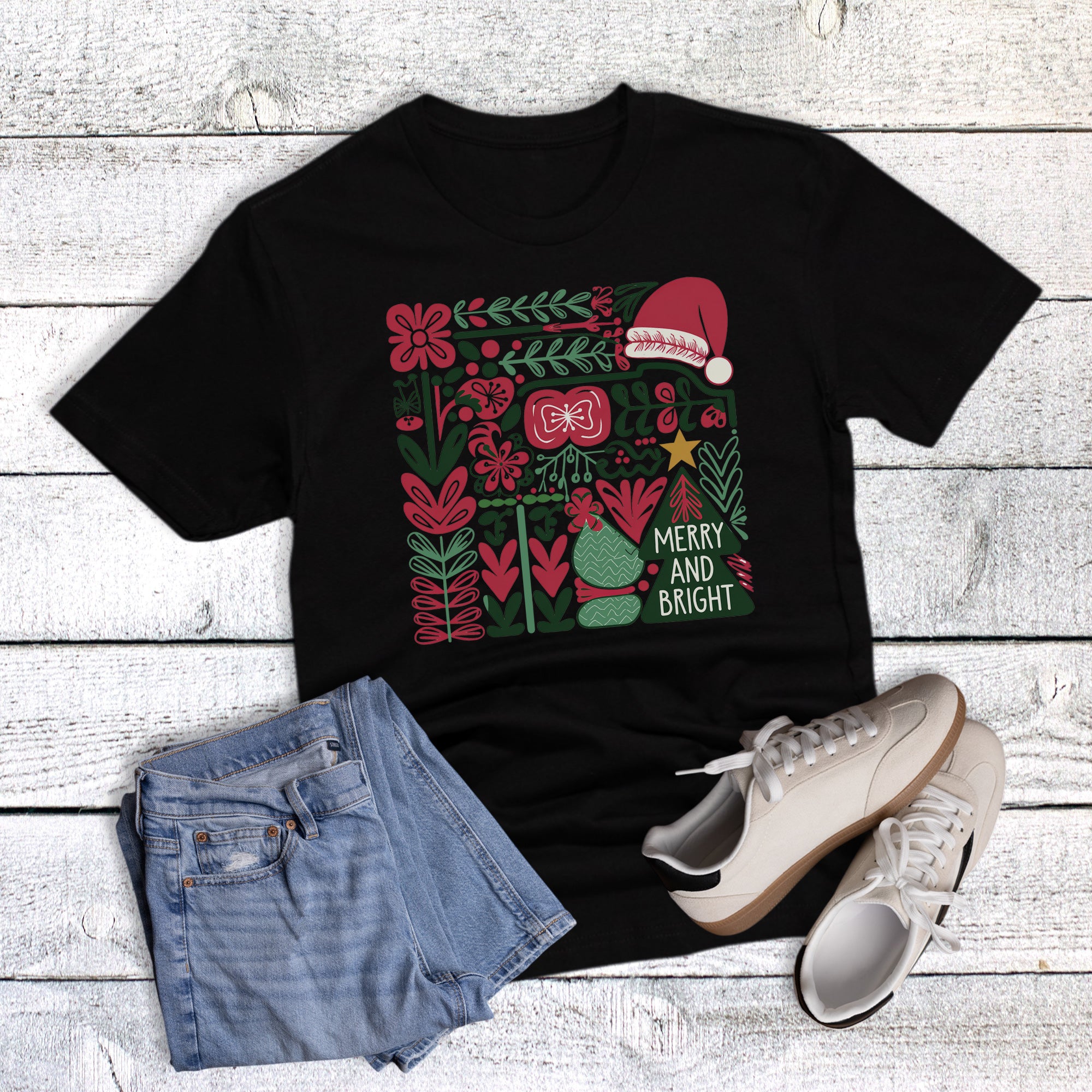 Retro Floral and Bright Christmas