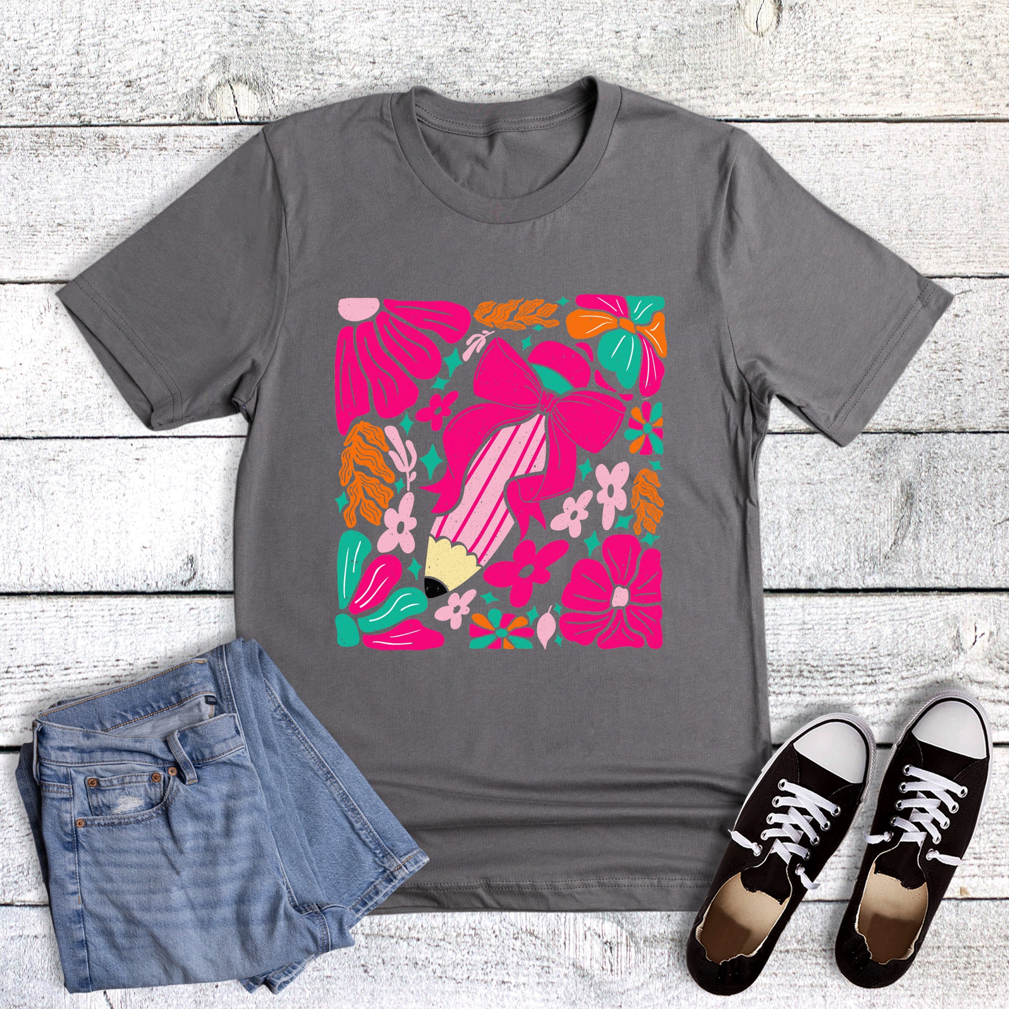 Teacher Boho Pencil Flowers