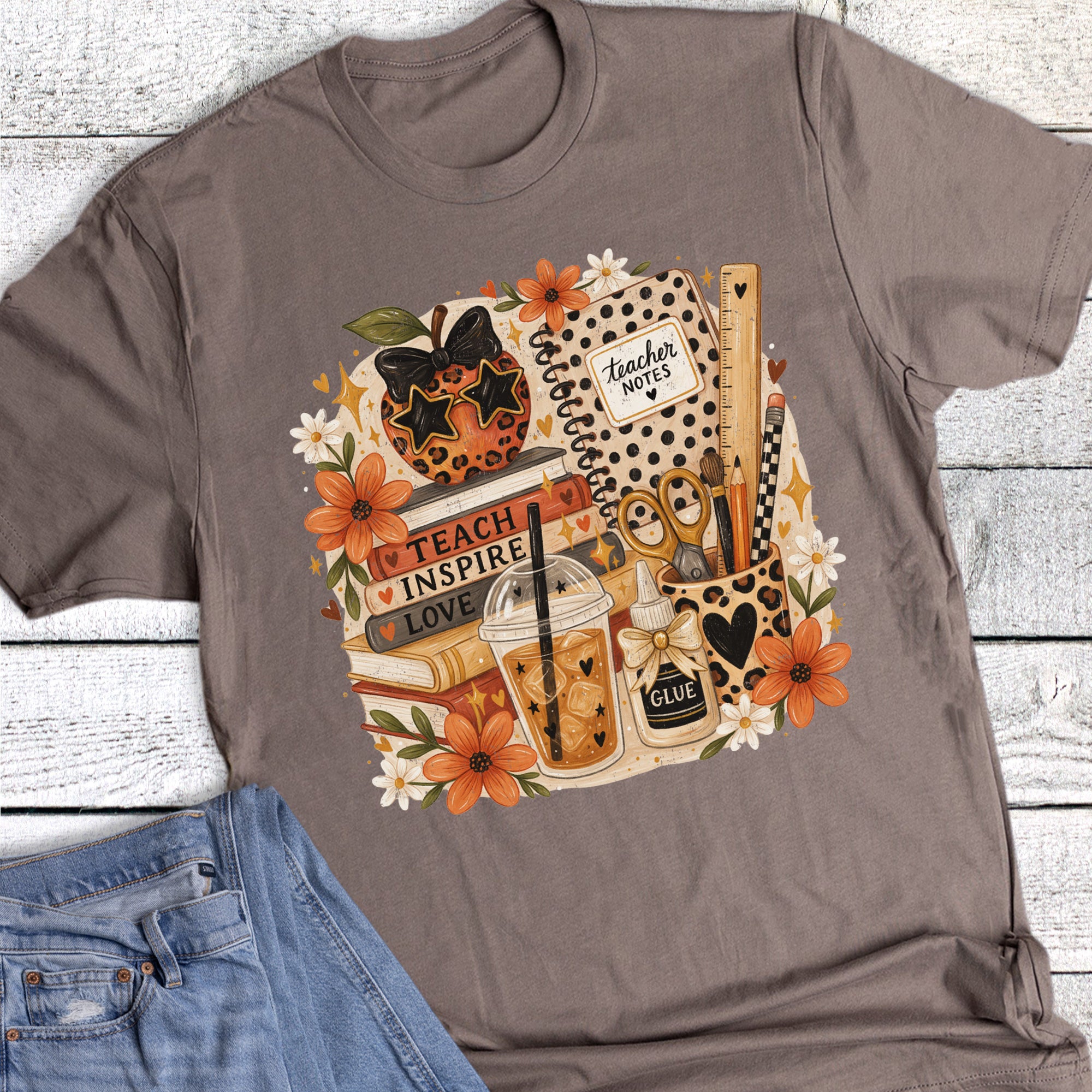 Teacher Leopard Books Coffee