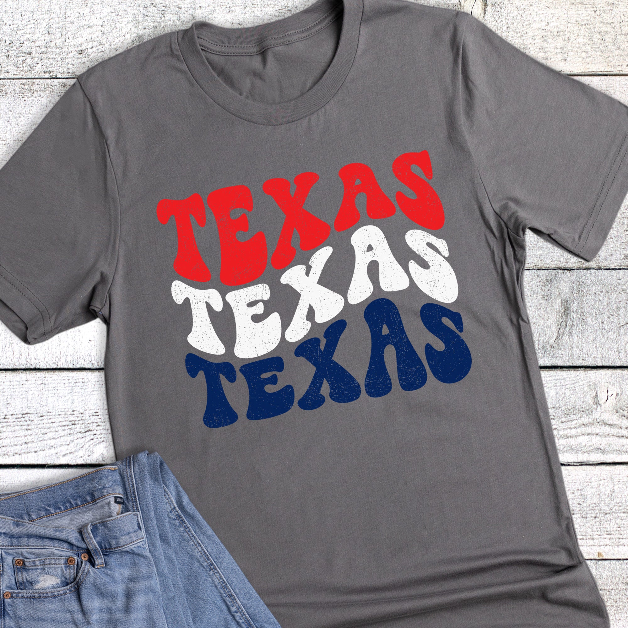 Texas Retro Wavy Trio Color