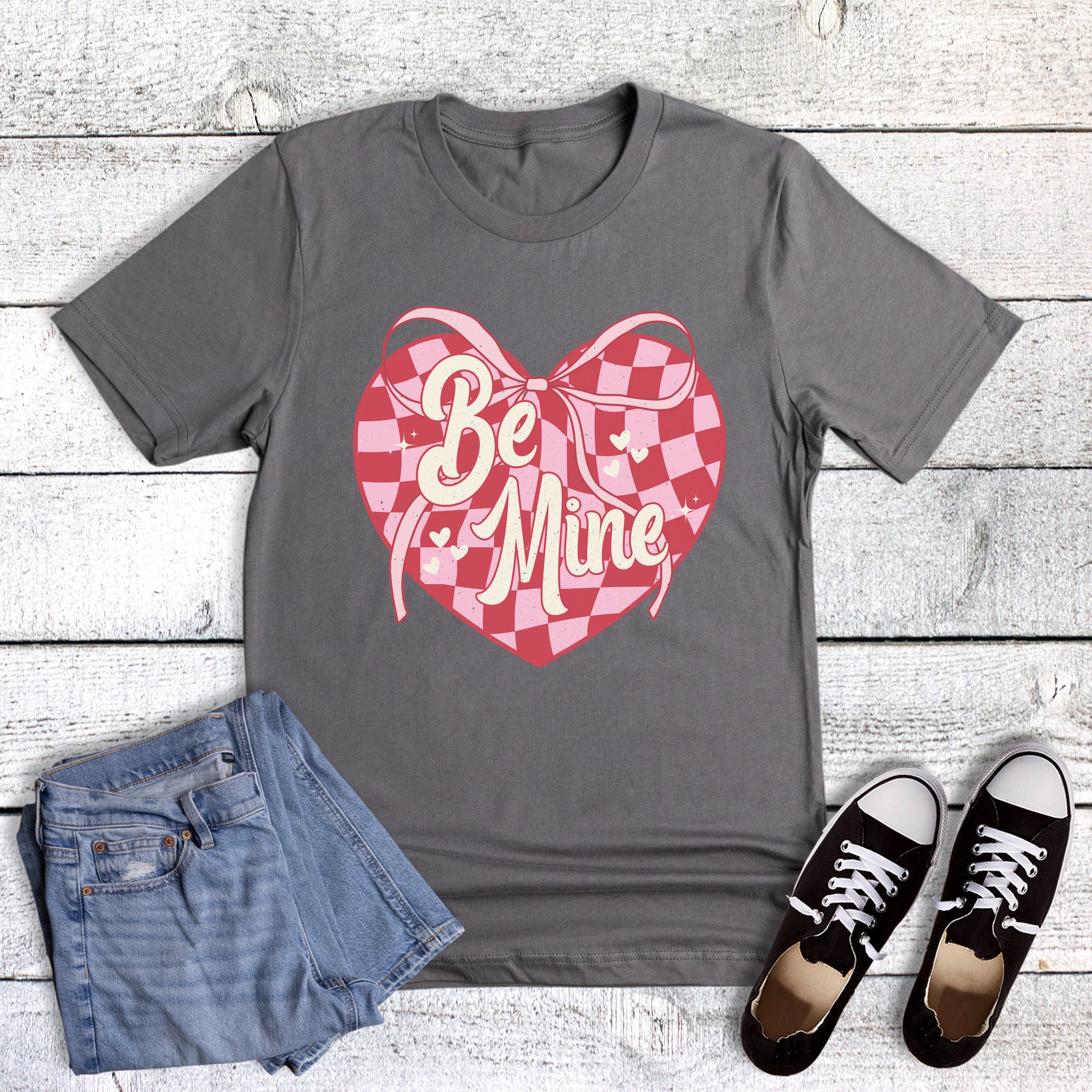 Valentine Checked Be Mine Heart