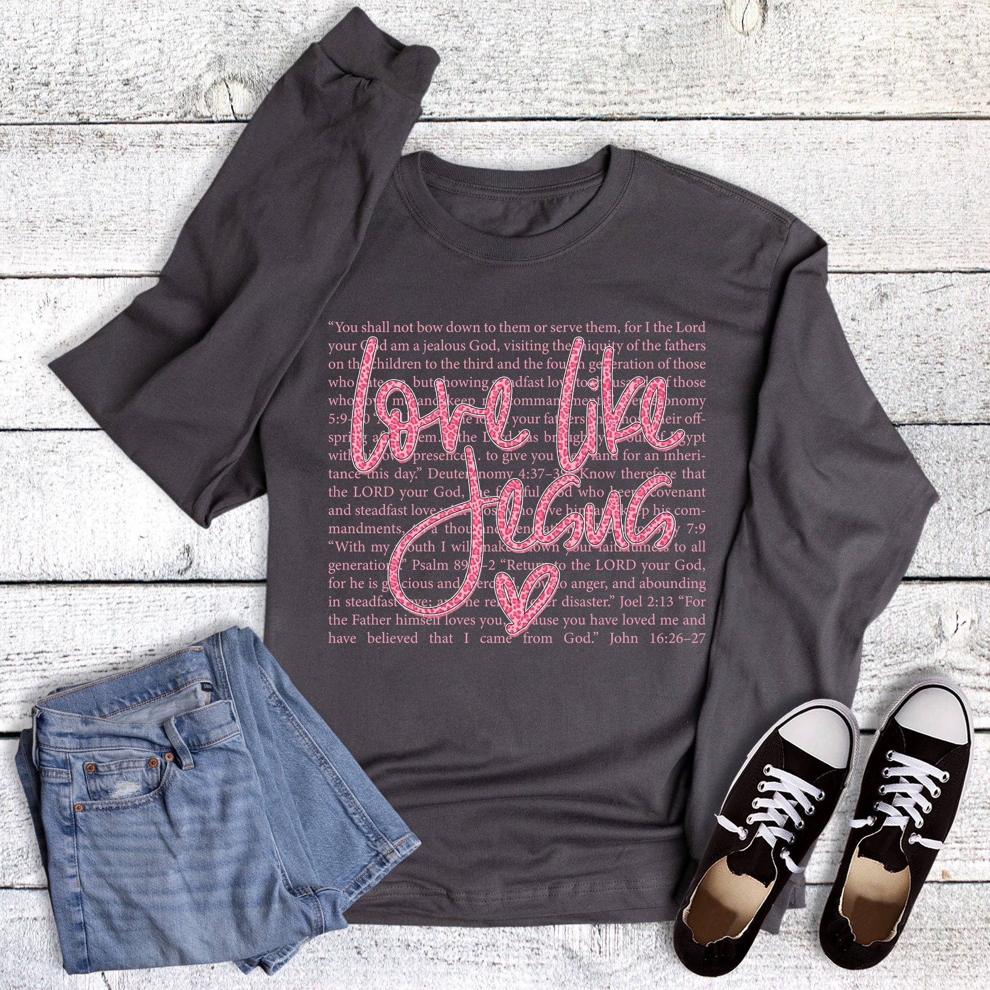 Valentine Faith Love Like Jesus Long Sleeve