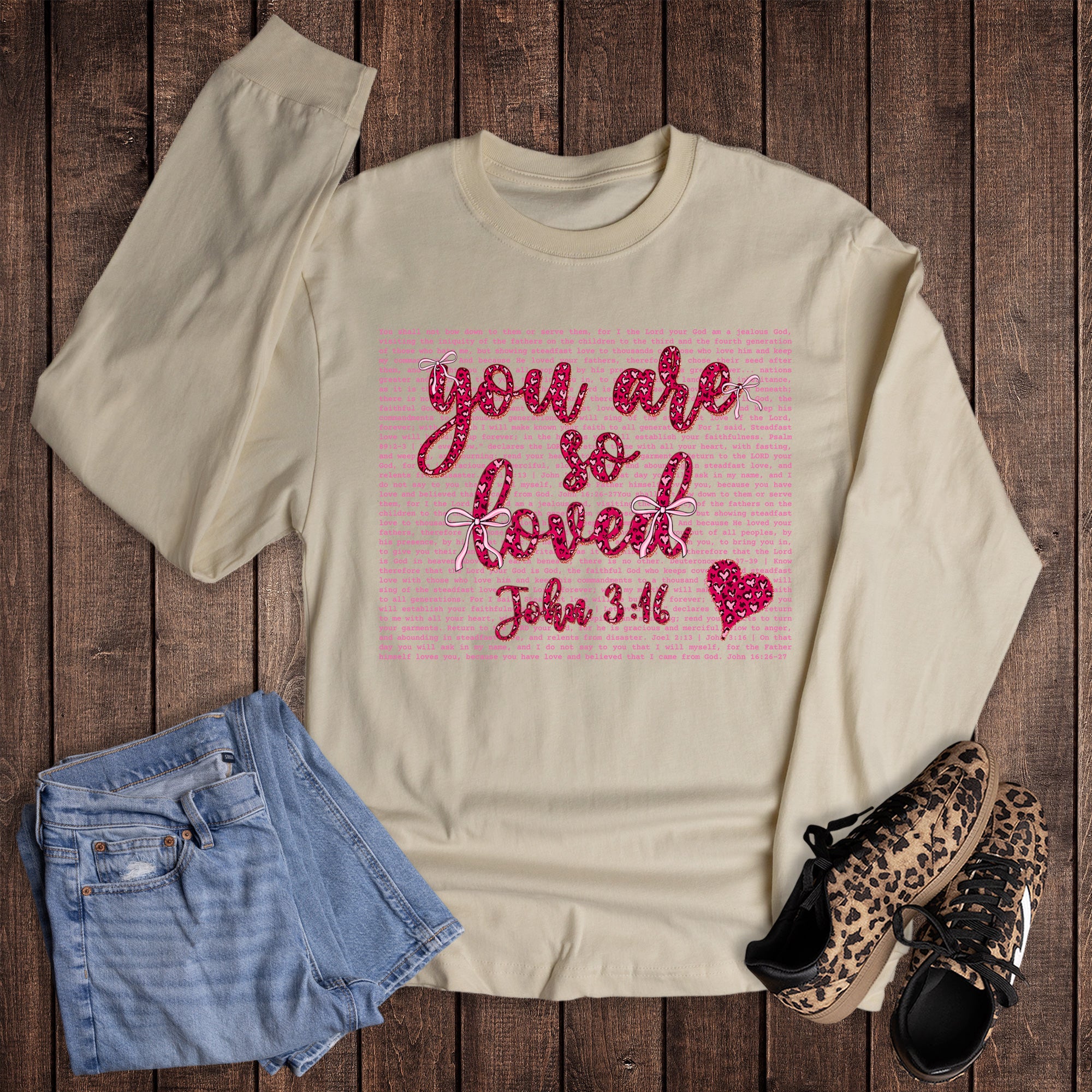 Valentine Faith You Are So Loved Script Long Sleeve