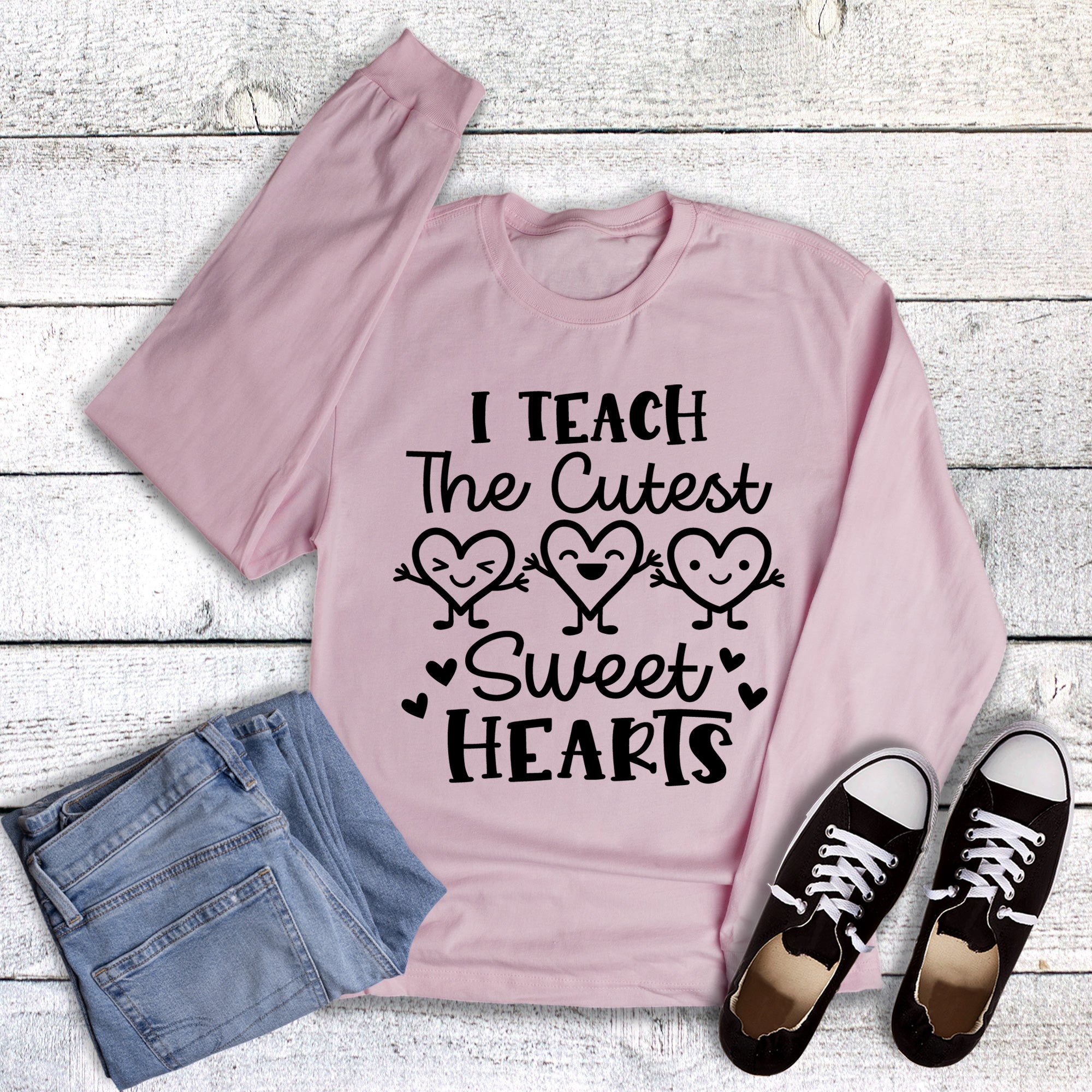 Valentine's Teacher Sweet Hearts Long Sleeve