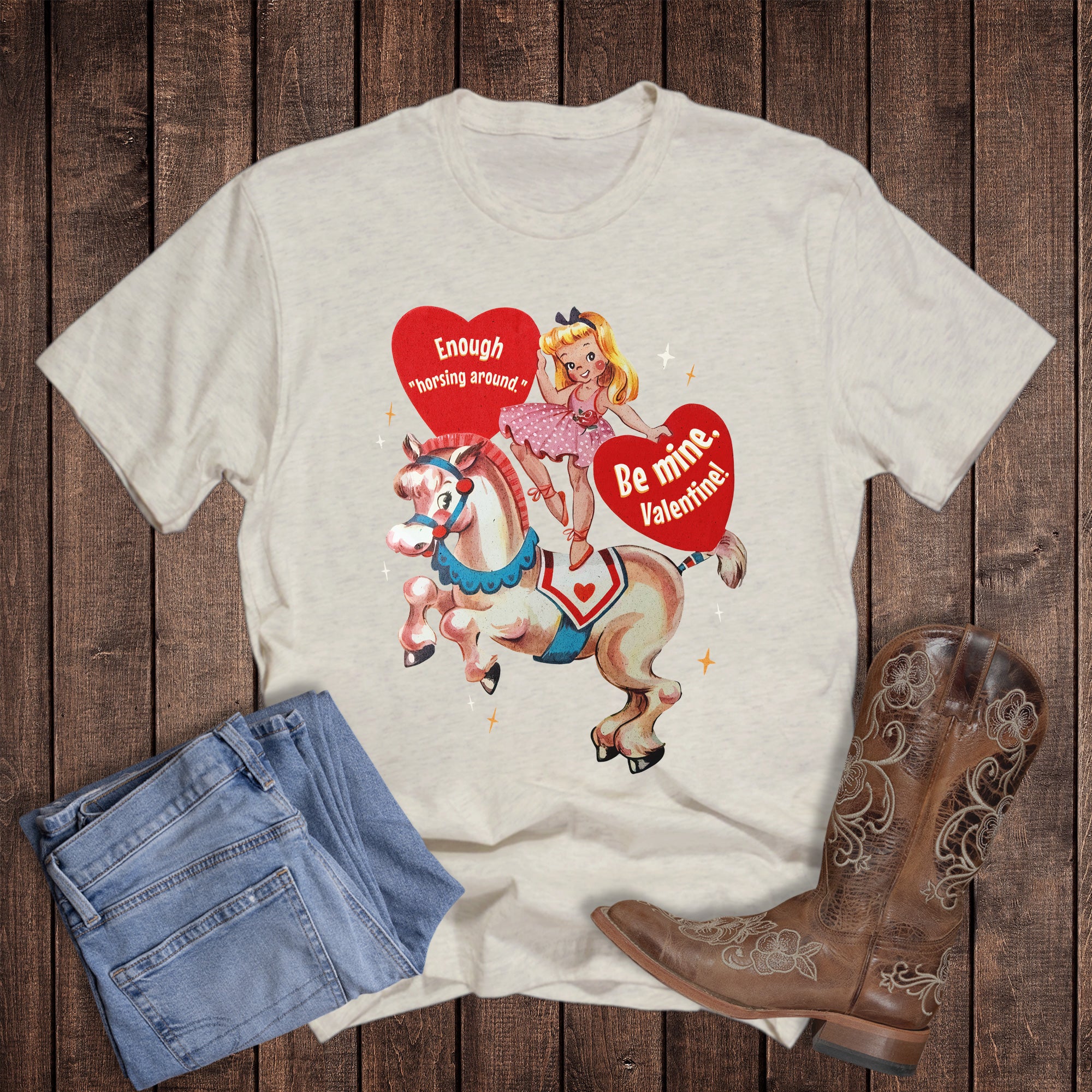 Valentine Vintage Enough Horsing Around