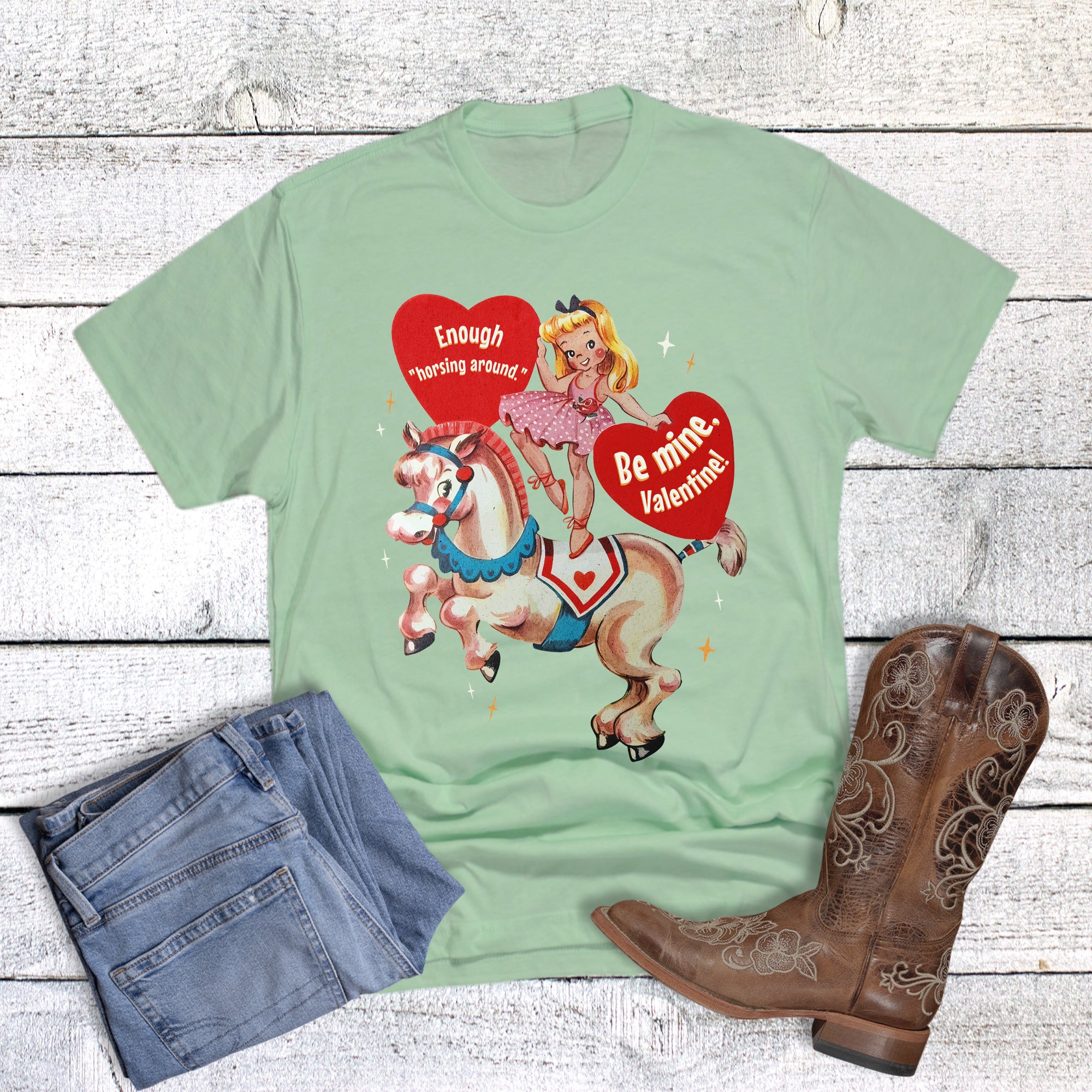 Valentine Vintage Enough Horsing Around