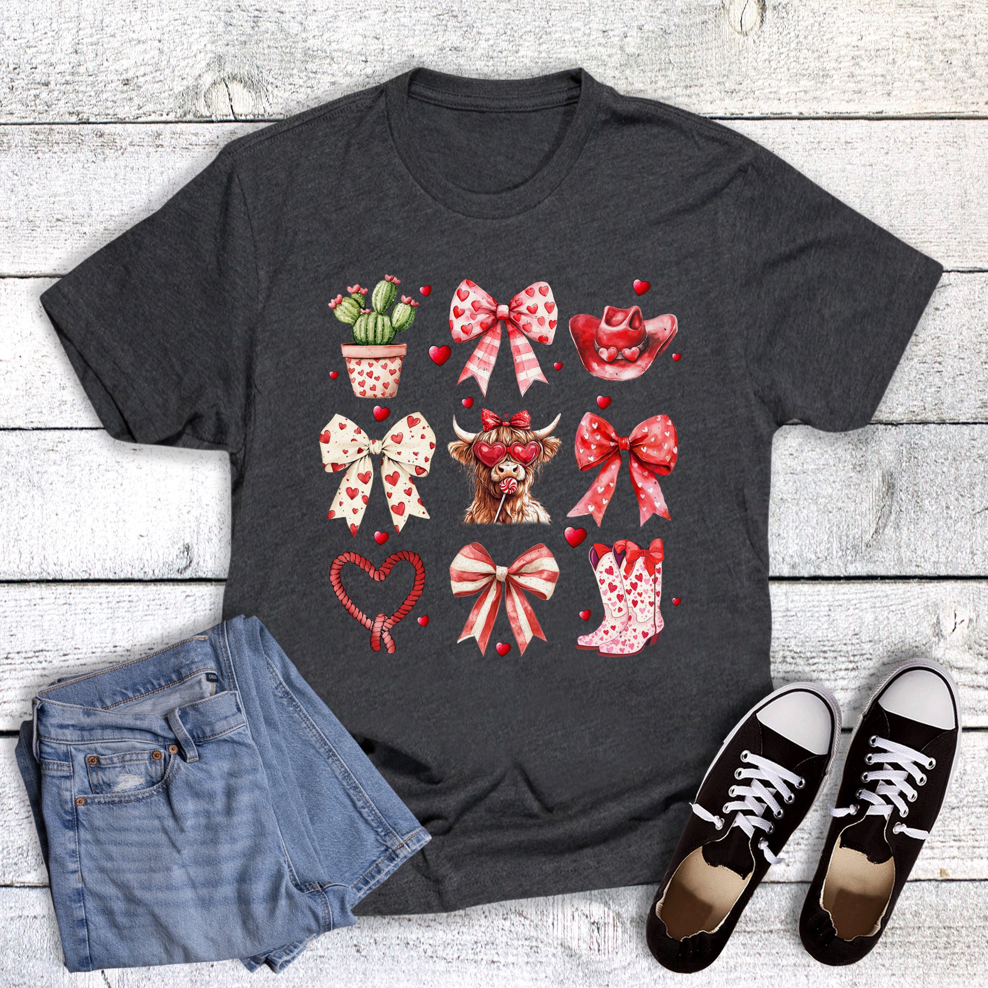 Valentine Western Boots and Hat Collage