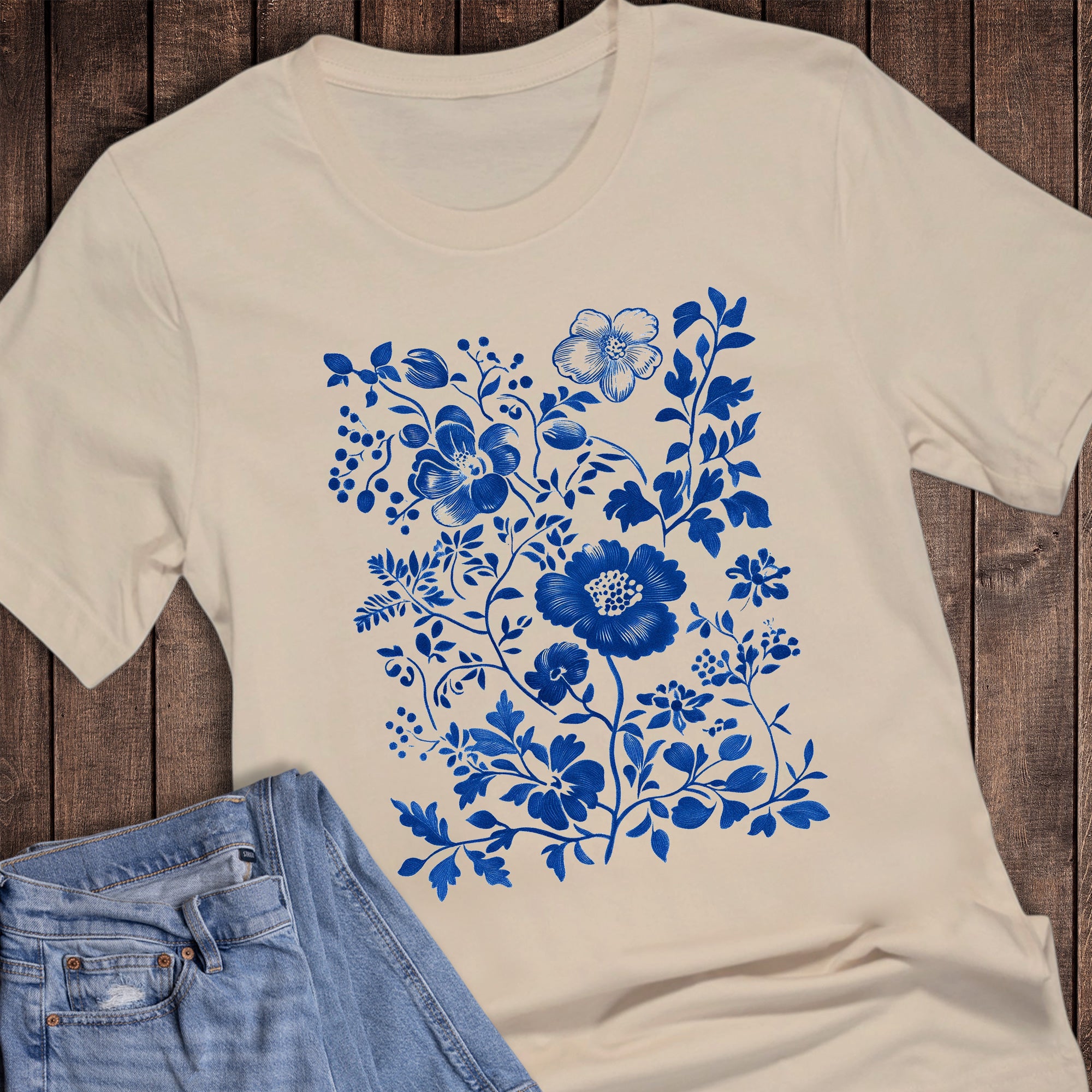 Vintage Blue Floral