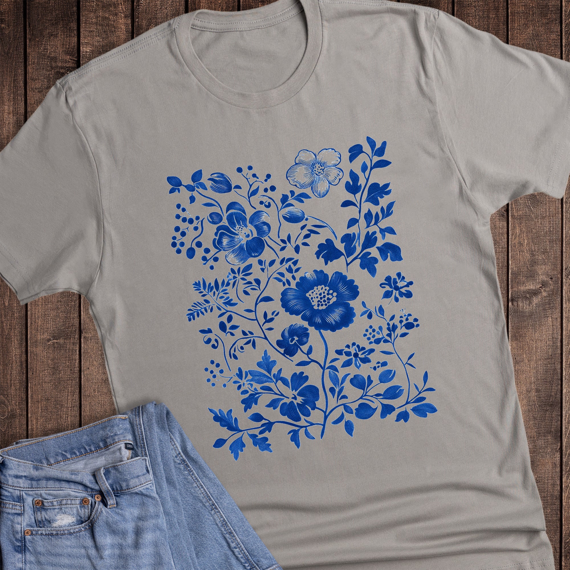 Vintage Blue Floral