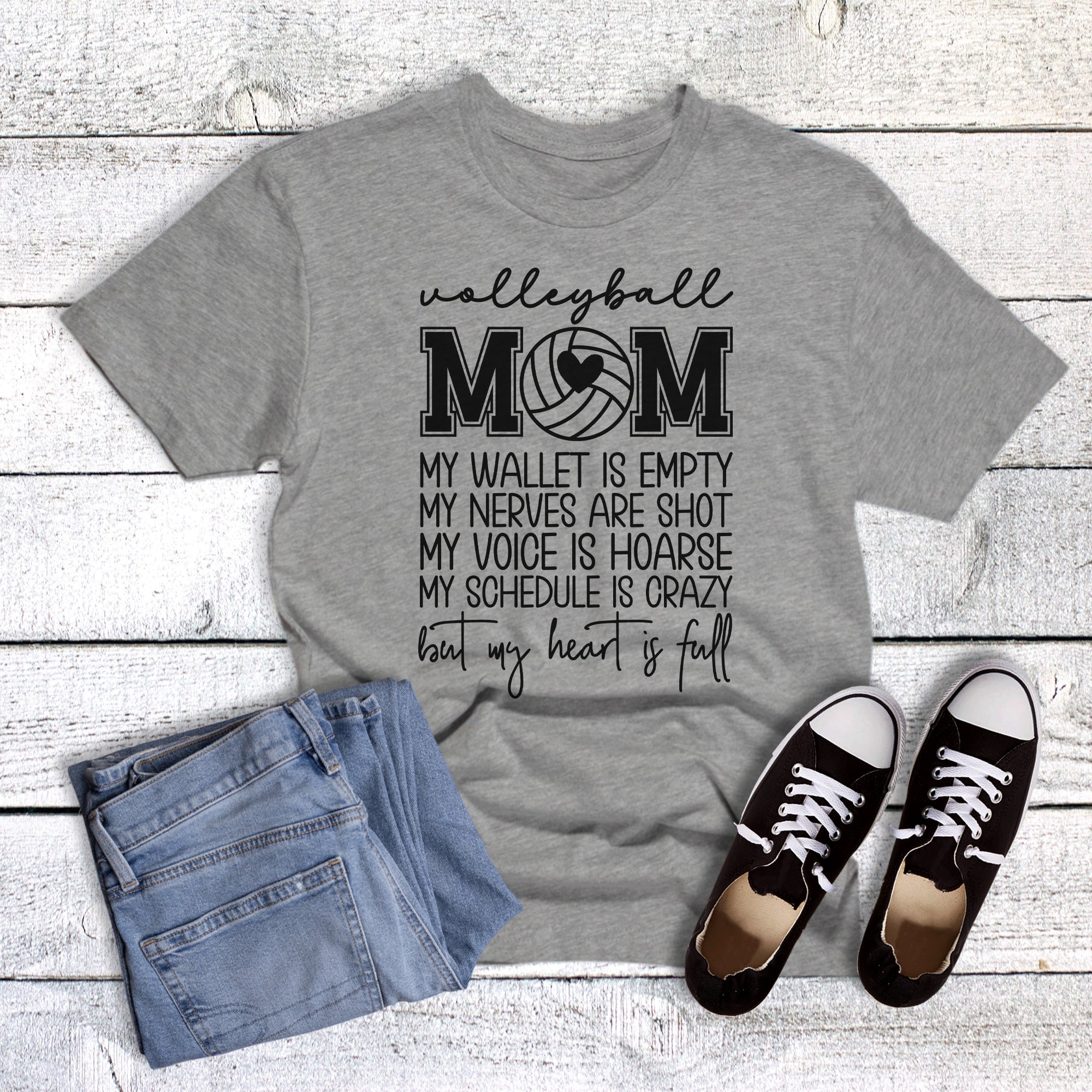 Volleyball Mom Heart Full
