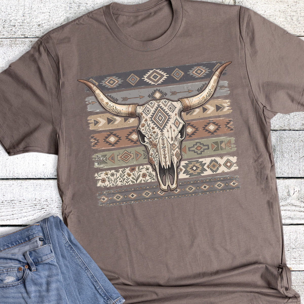 Western Aztec Longhorn Stripes