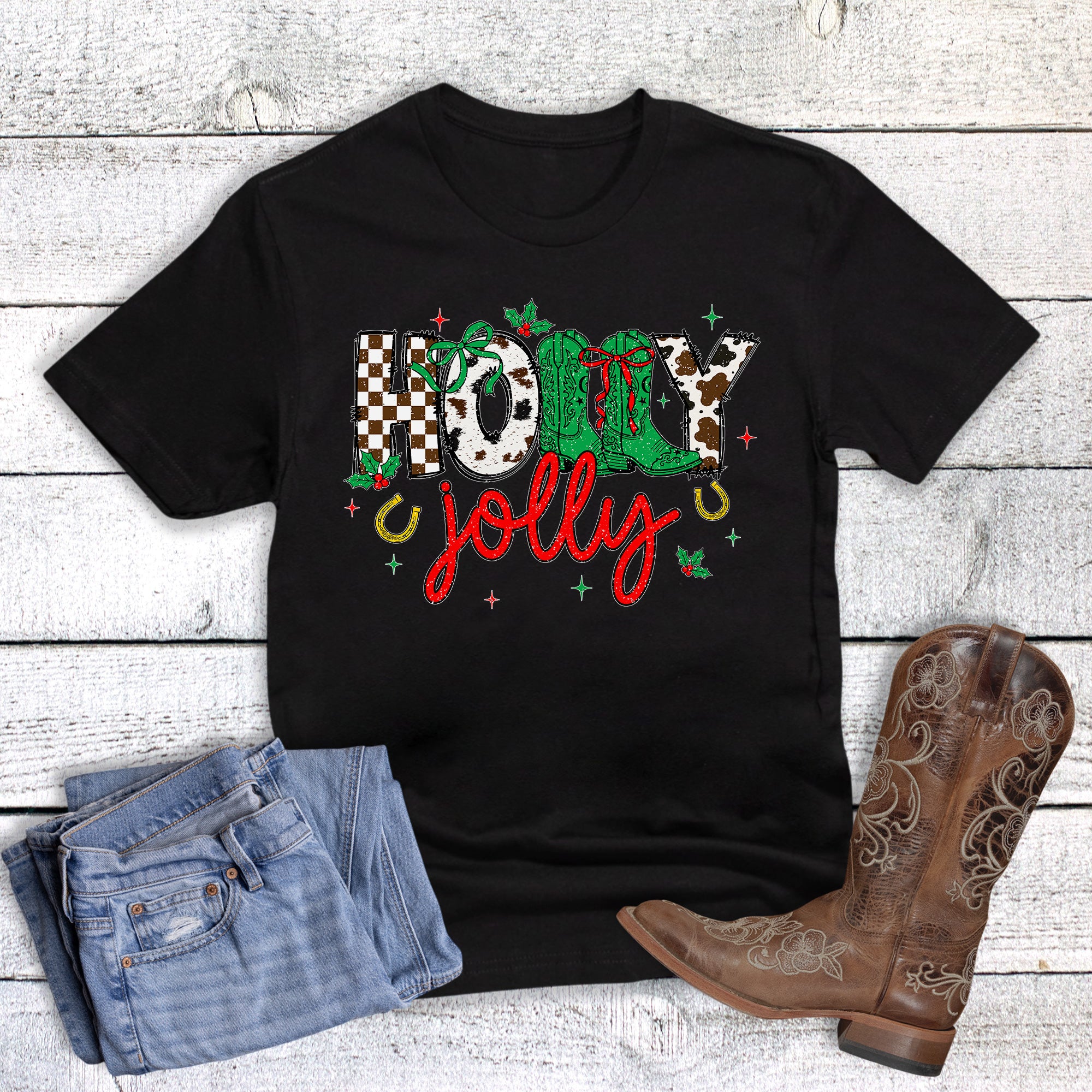 Western Christmas Holly Jolly