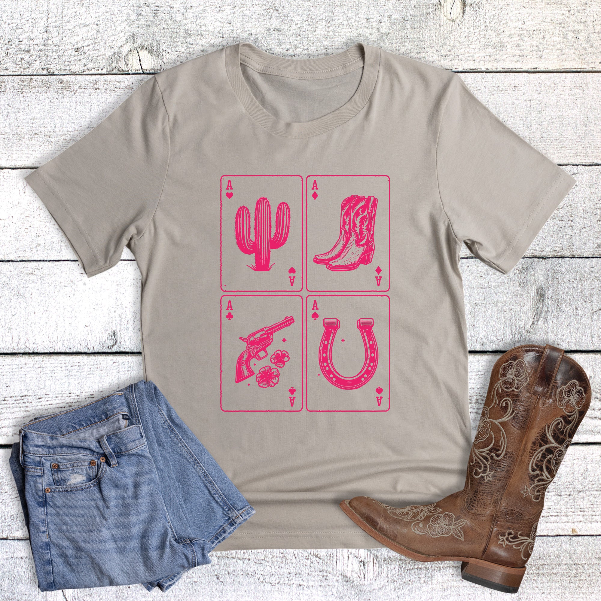 Western Cowgirl Aces Cards