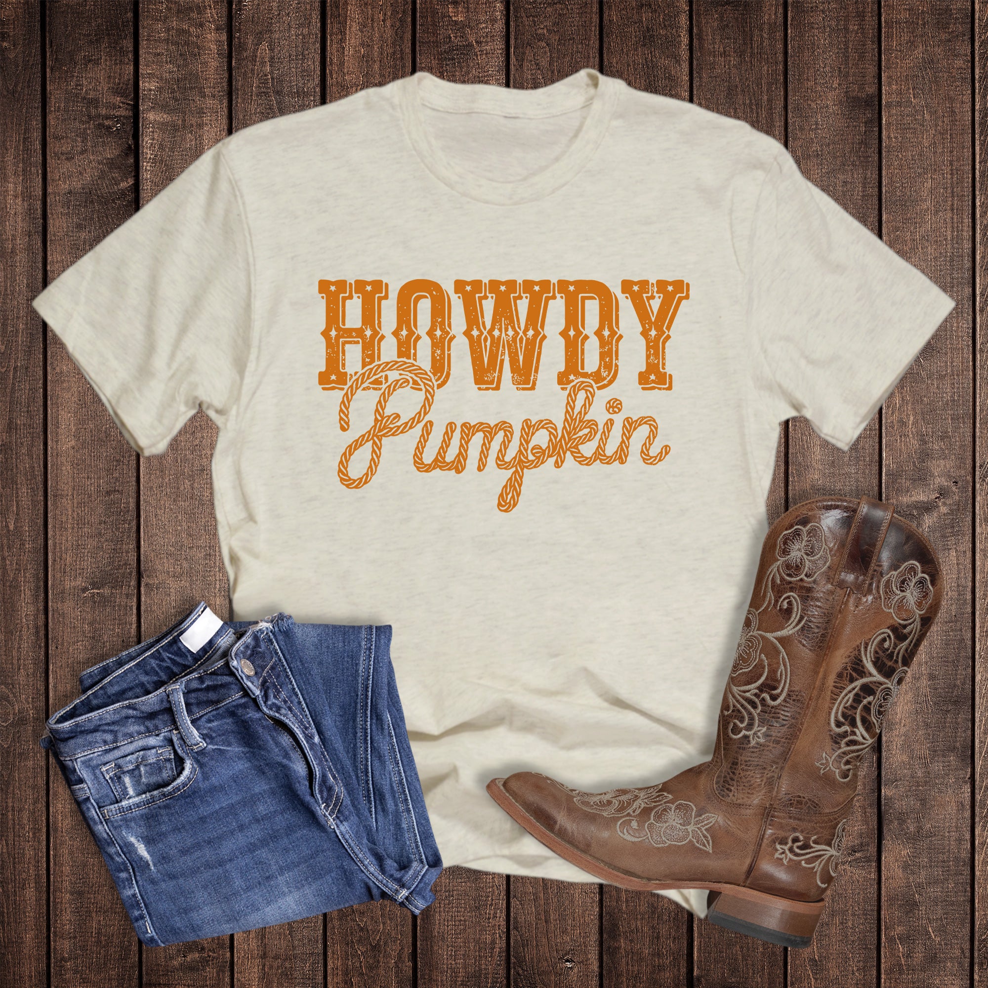 Western Fall Howdy Pumpkin Rope